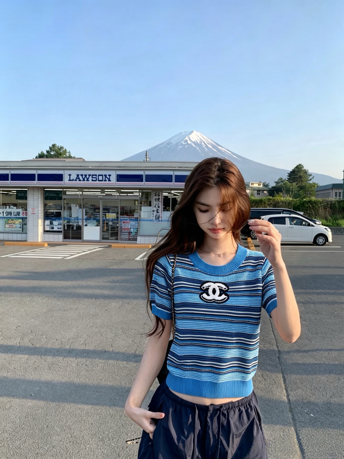 Chan 26ss striped knitwear