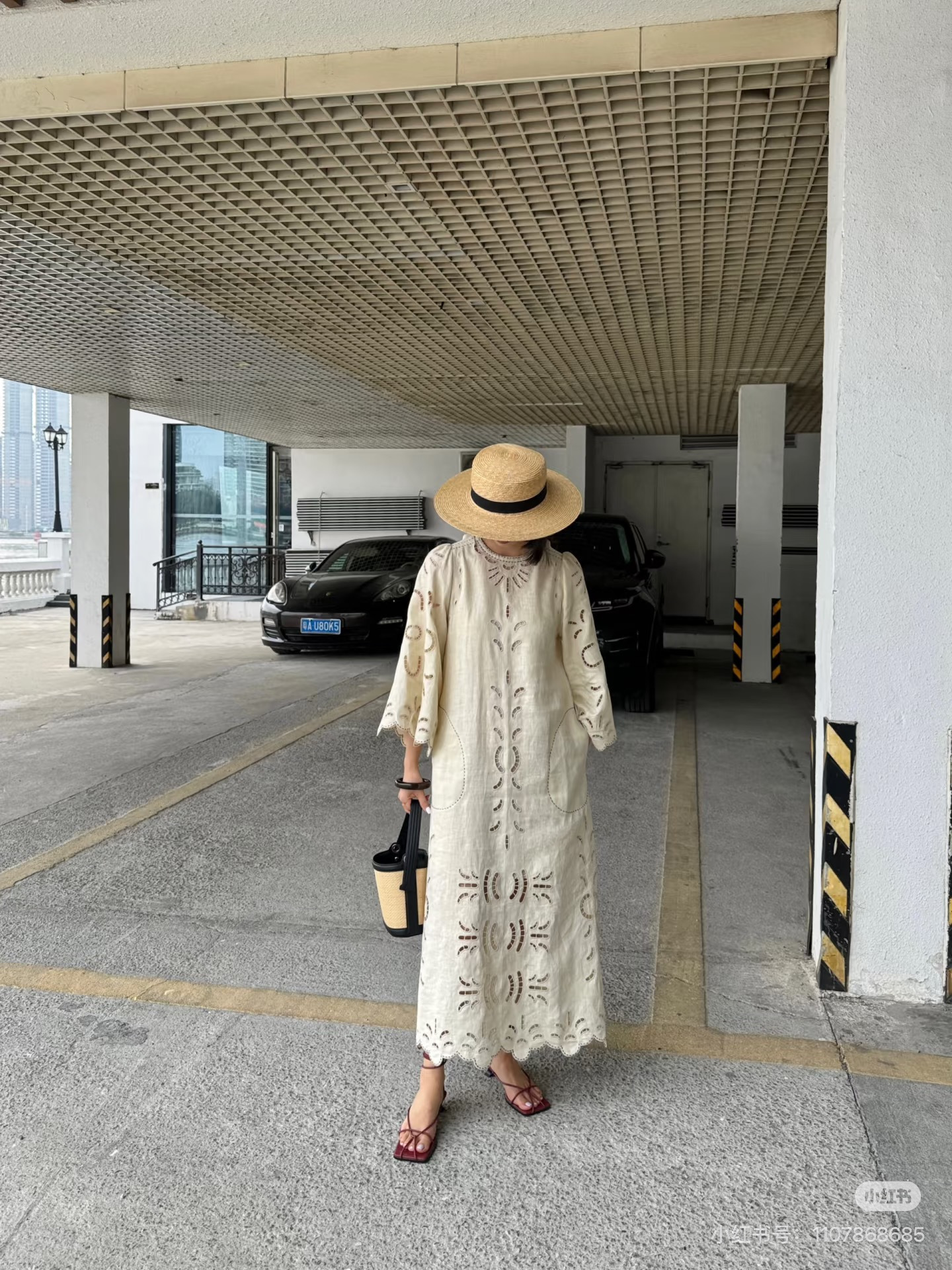 Dolc 26ss embroidery dress