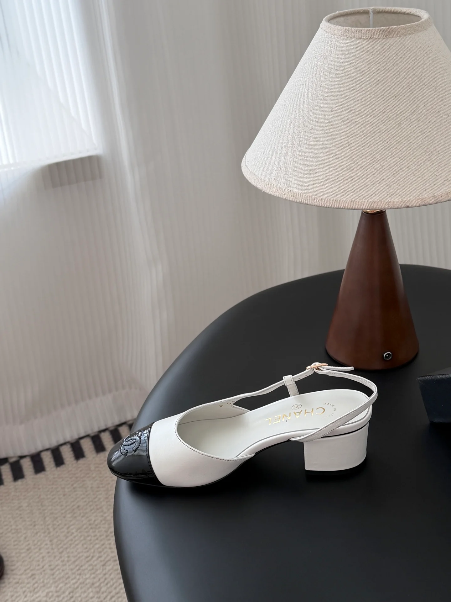 Chan 25fw slingback chunky mary jane shoes