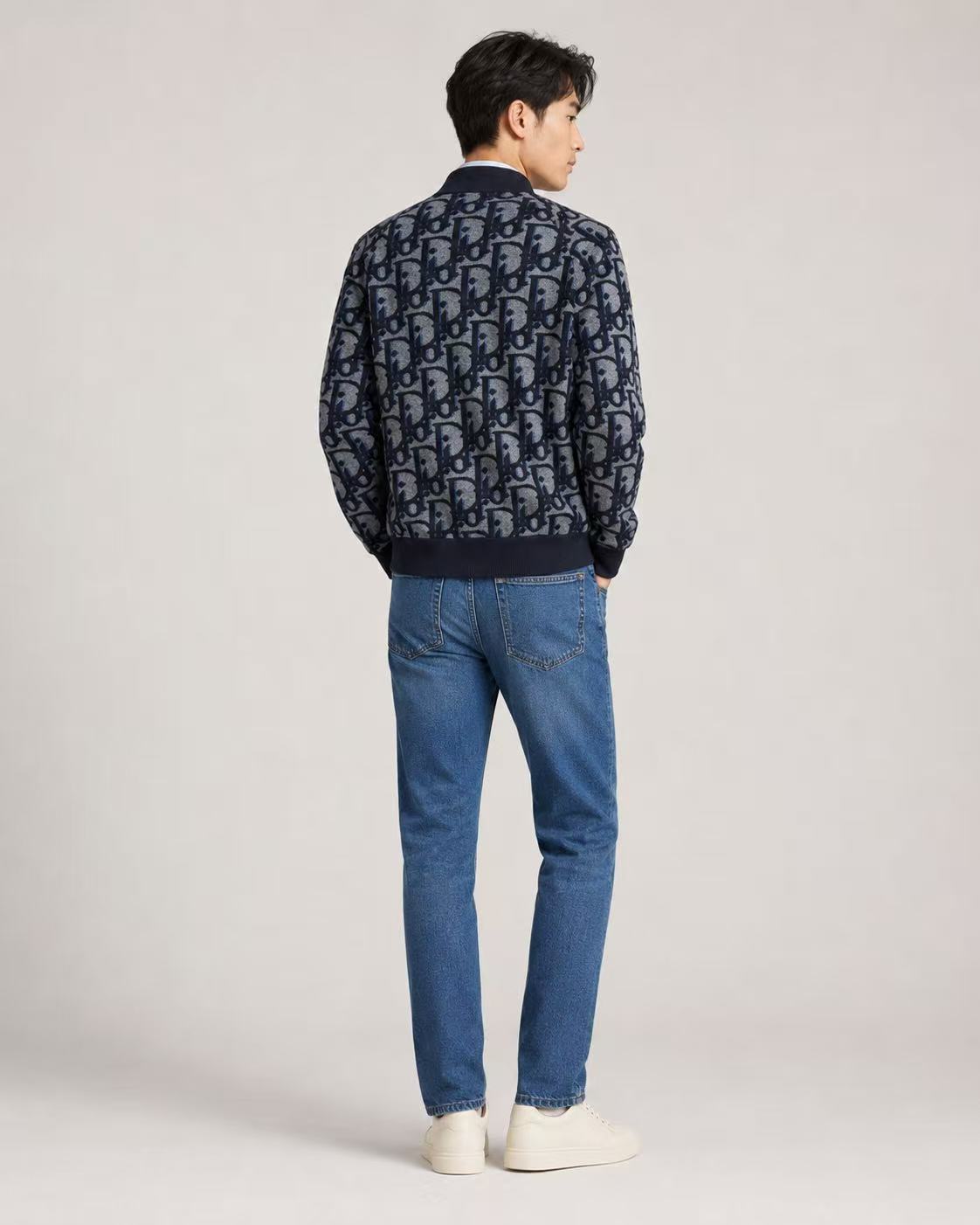 CD jacquard cardigan jacket