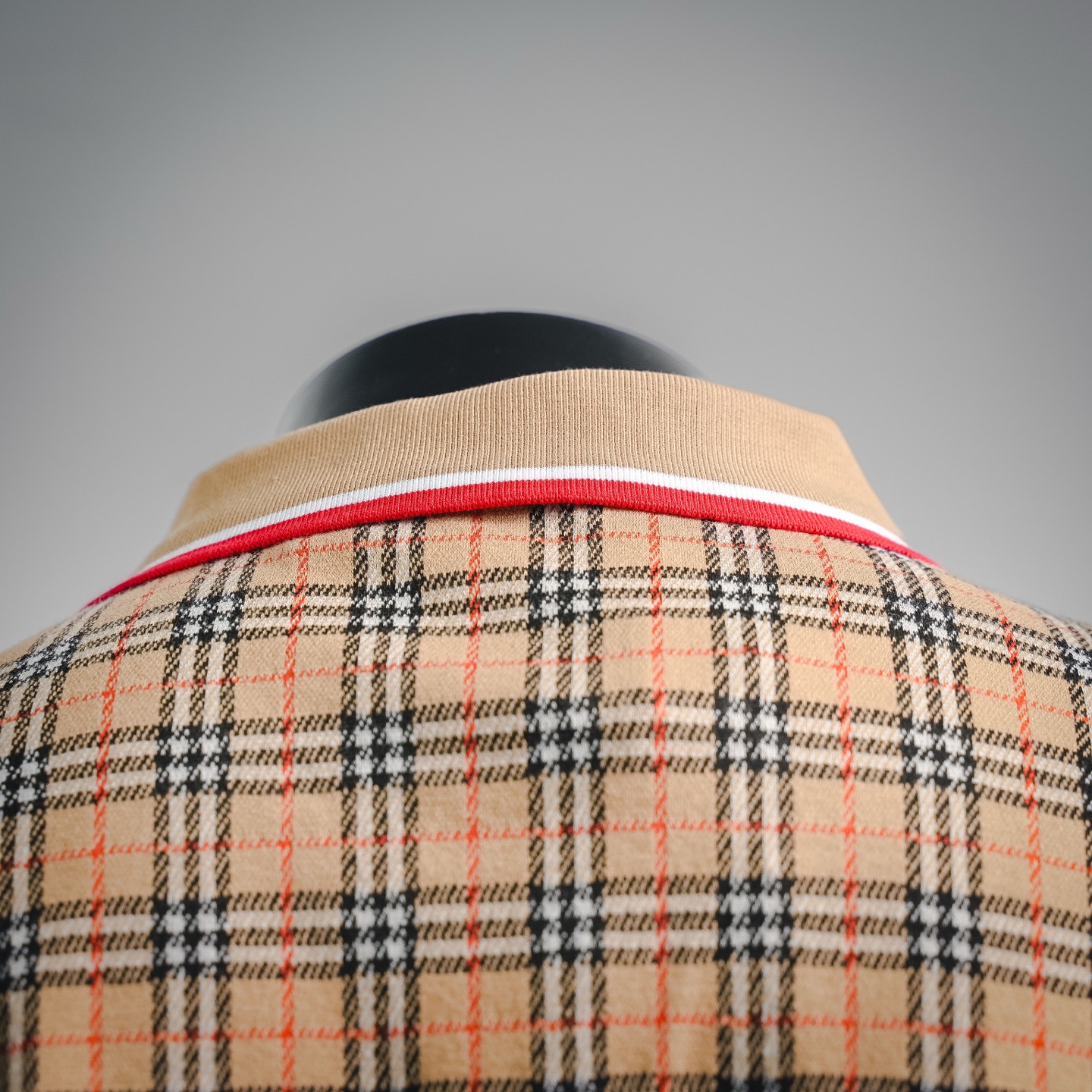 Bur embroidered plaid Polo