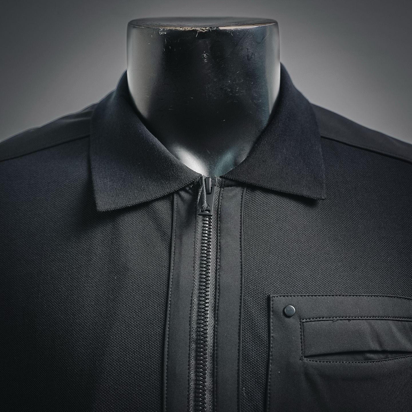 Moose zip-up pocket Polo