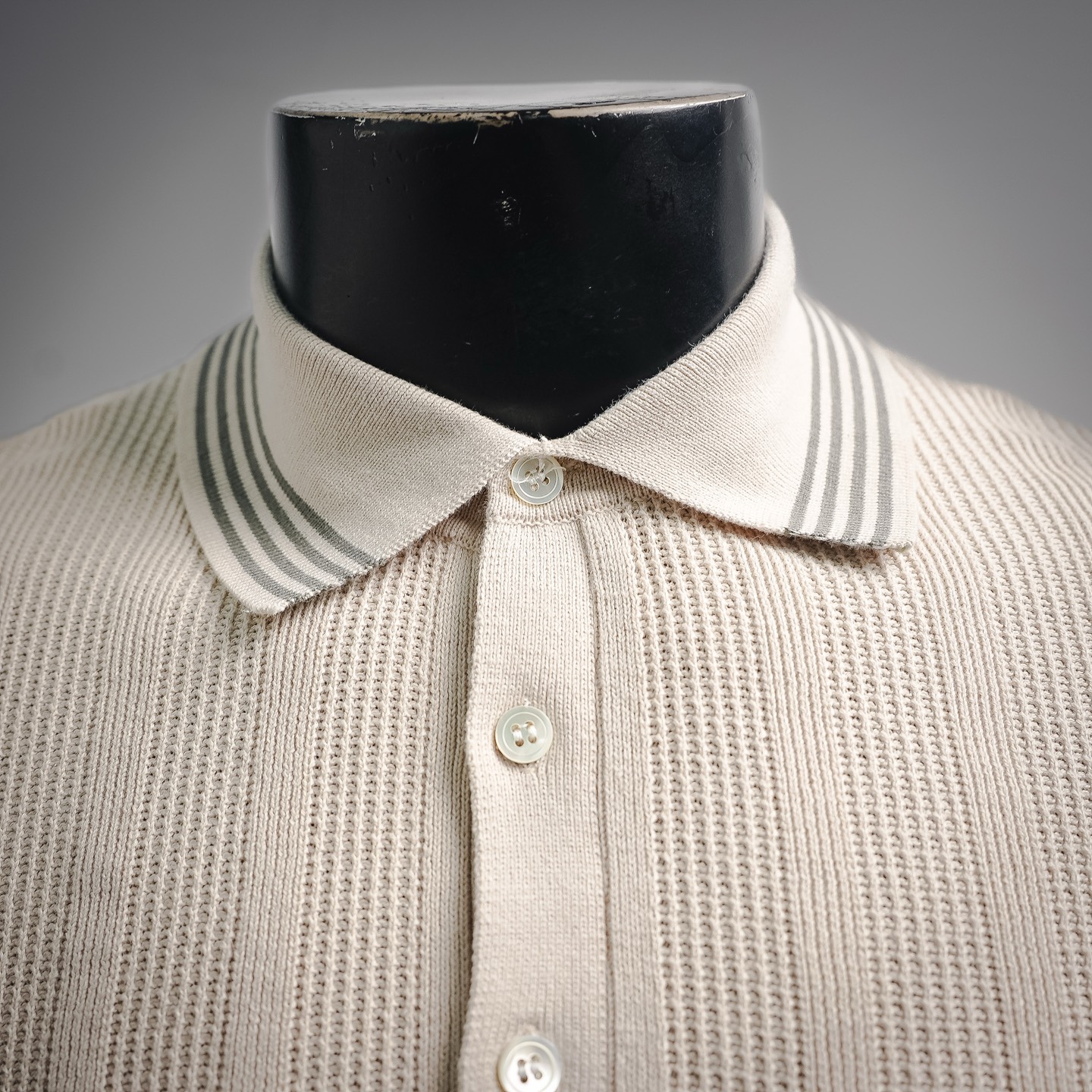 Brunello striped collar Polo