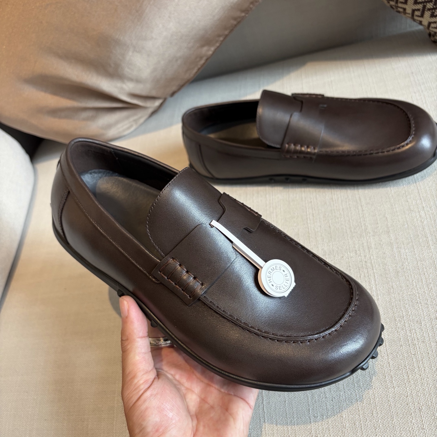 Herm leather loafers