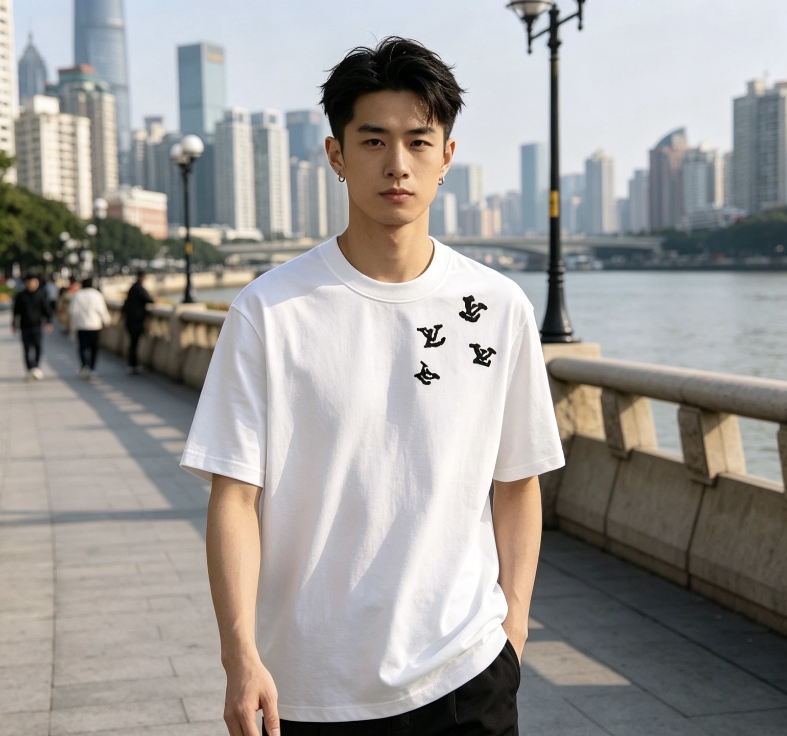 Louis flocked print t-shirt