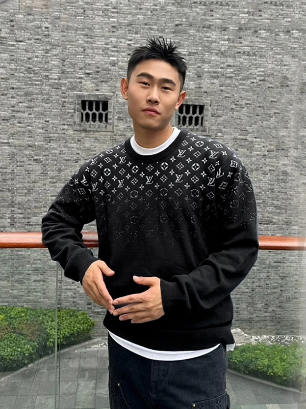 Louis graffiti jacquard sweater