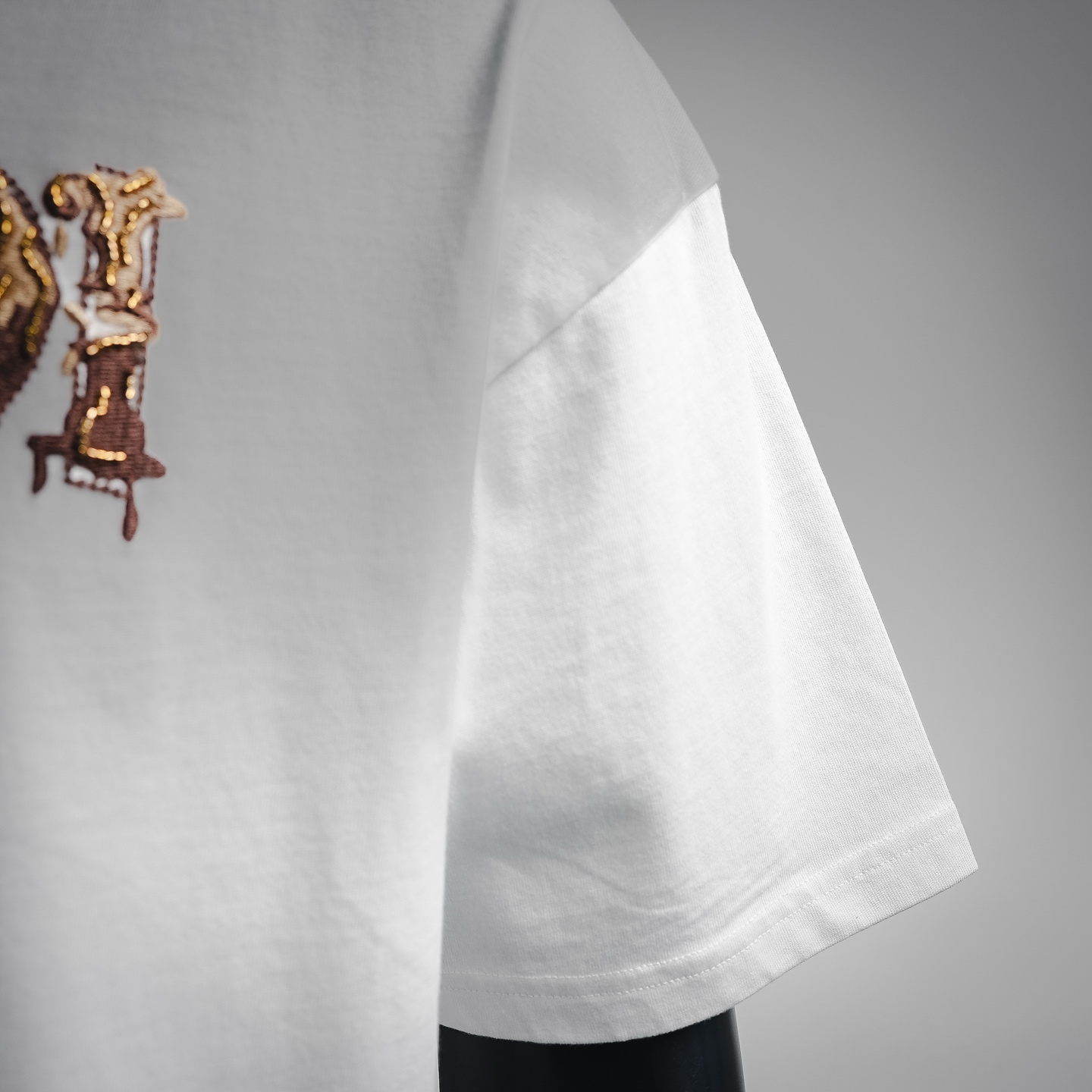 Fend letter embroidered t-shirt