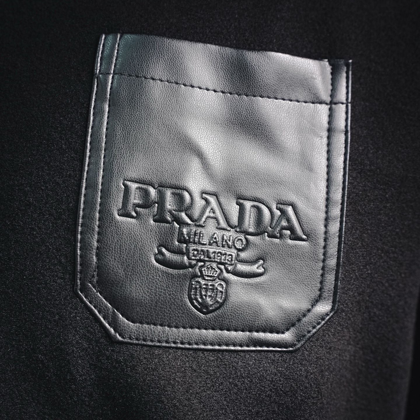 Pra leather sleeve varsity jacket