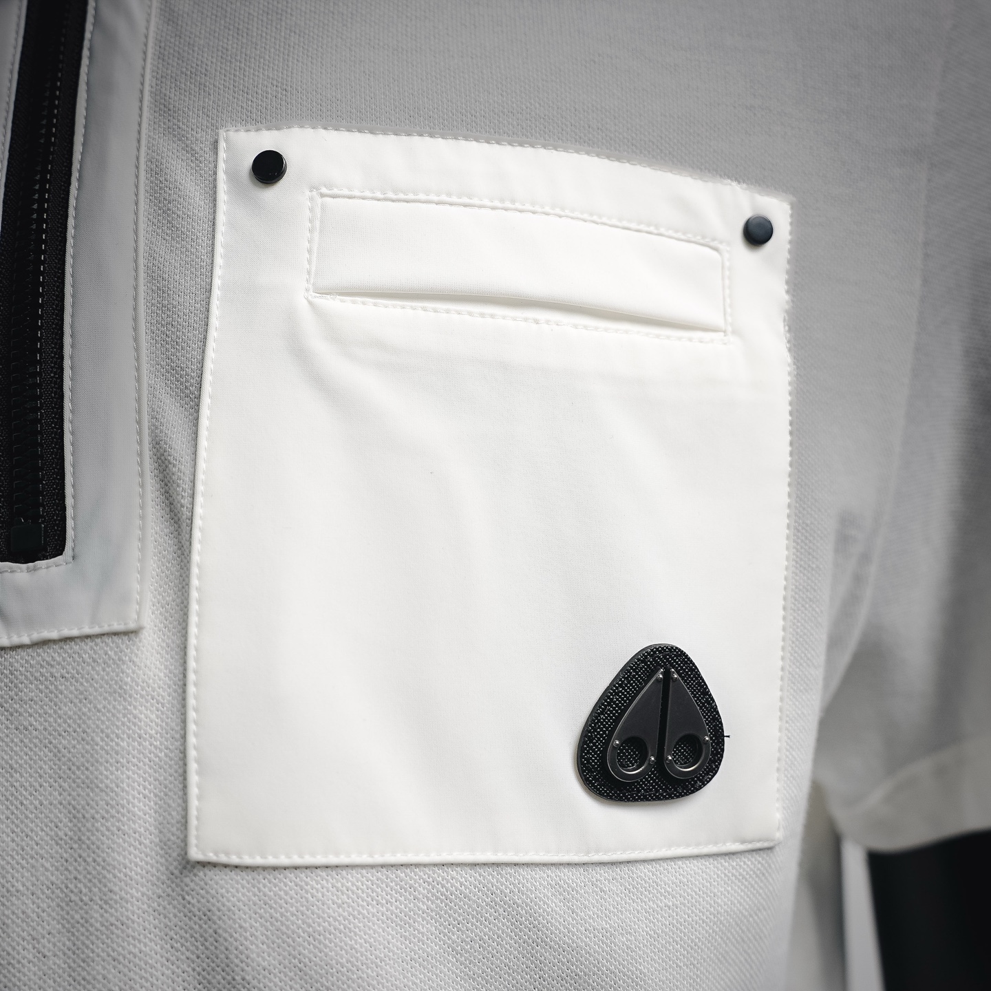 Moose zip-up pocket Polo