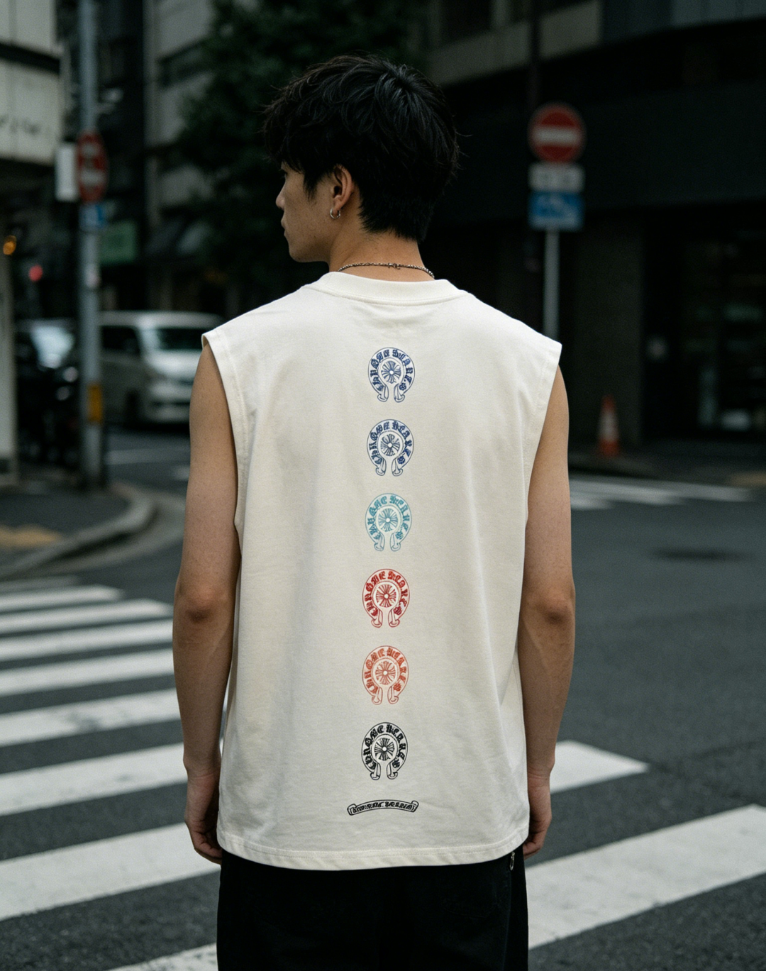 Chrome printed vest