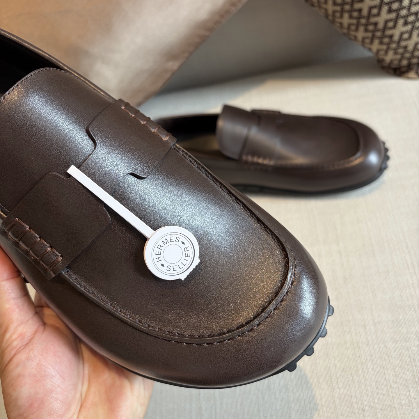 Herm leather loafers