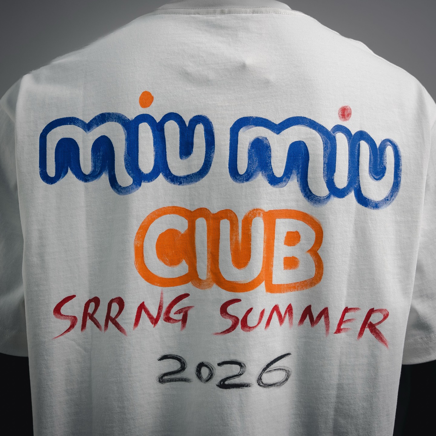 Miu graffiti-print t-shirt