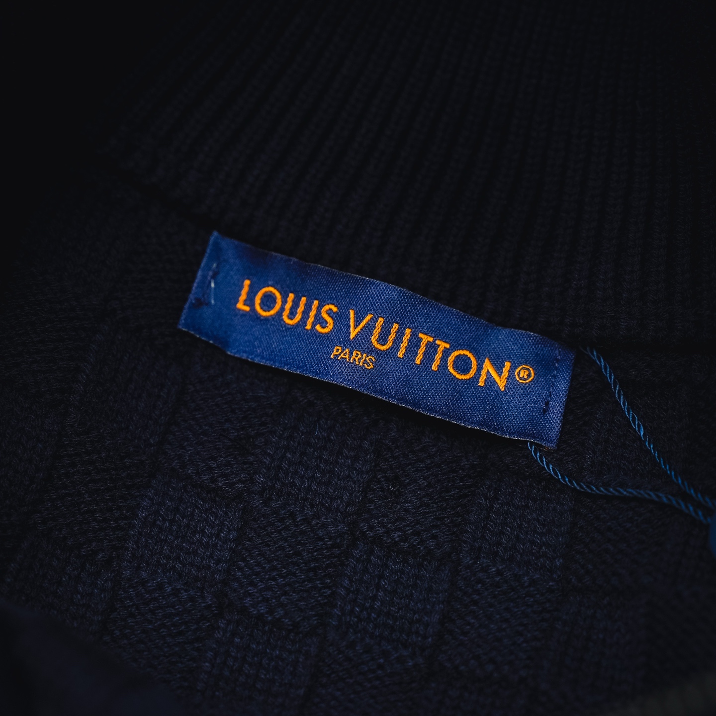 Louis checkerboard half-zip sweate