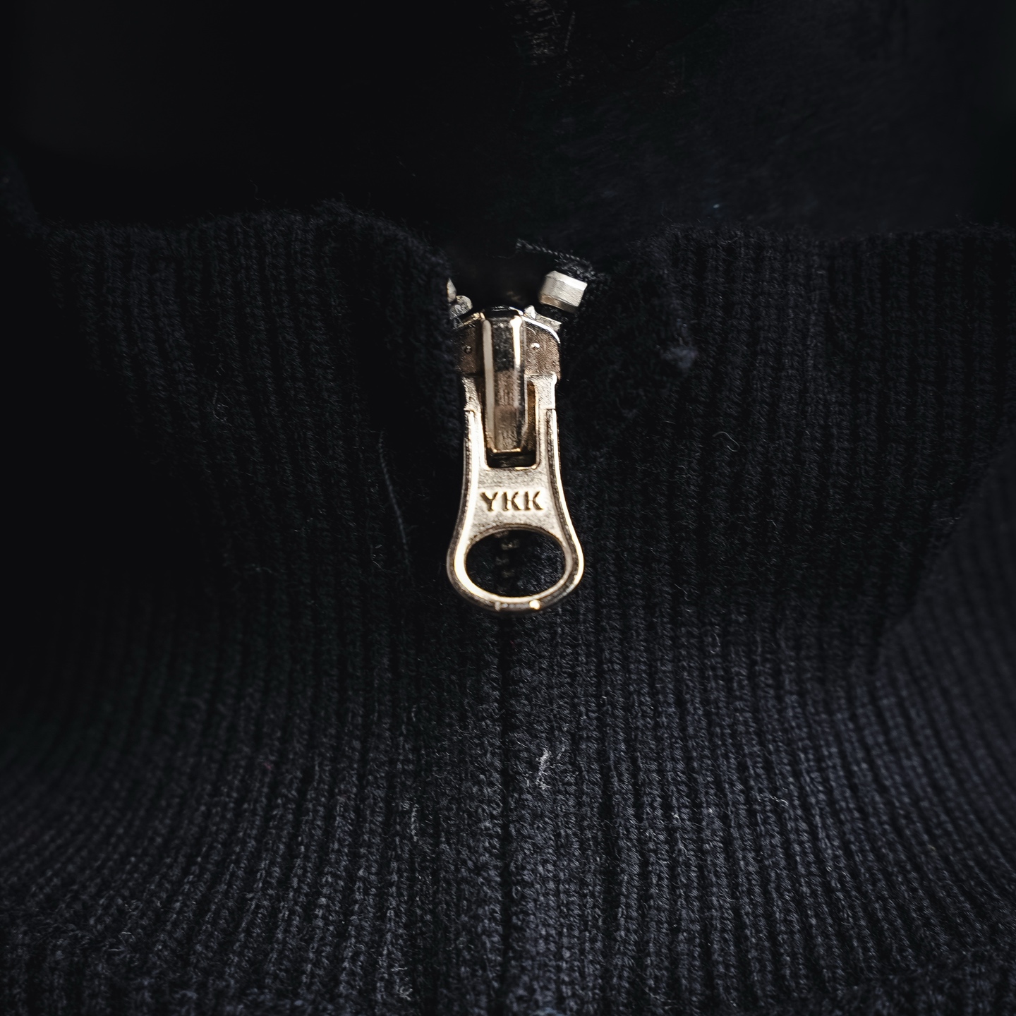 Stone zip-up sweater coat