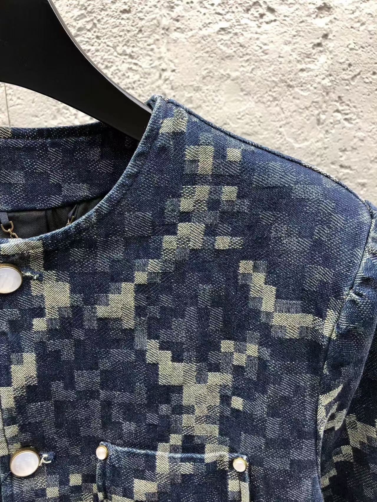 Louis snake jacquard denim jacket
