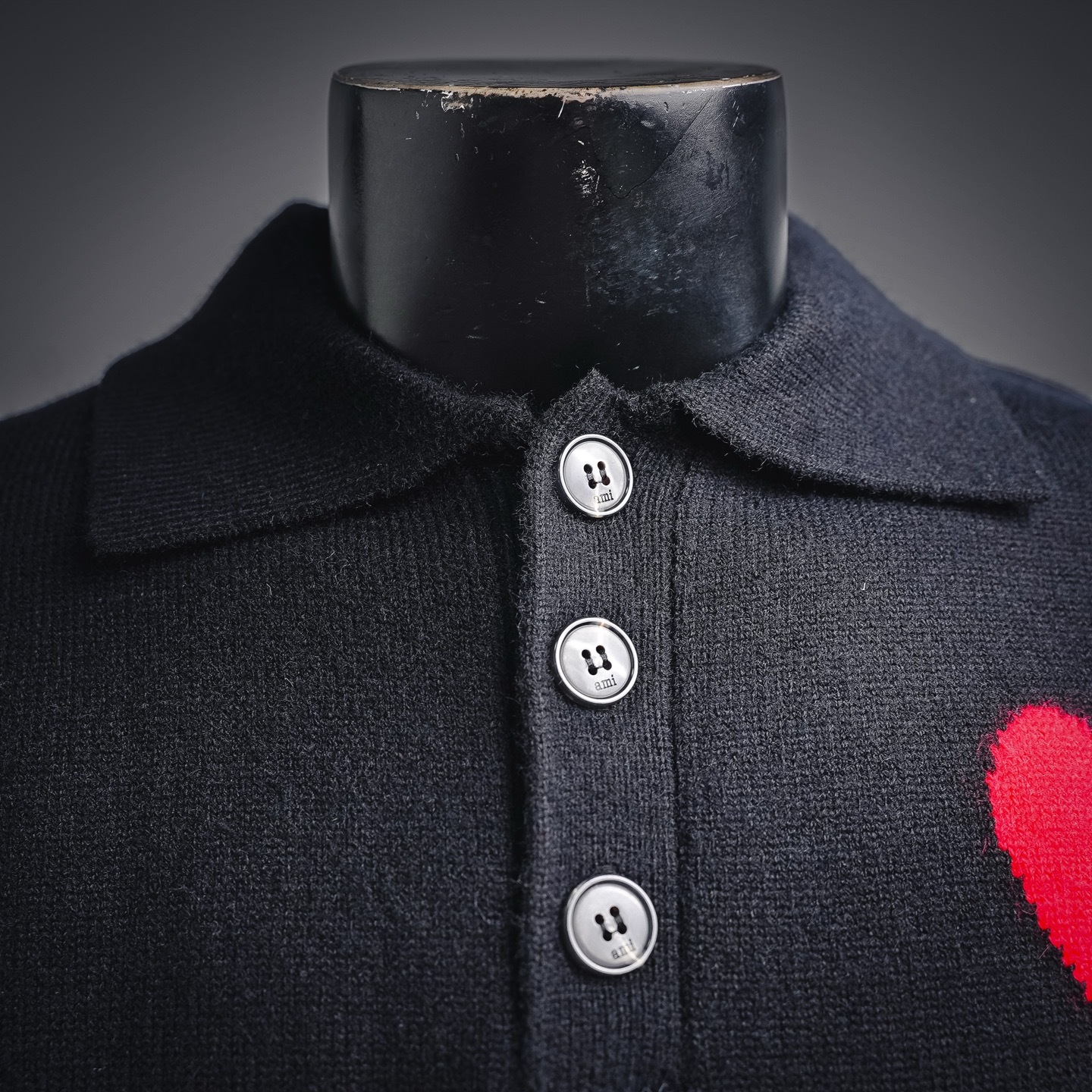 Ami jacquard knit sweater