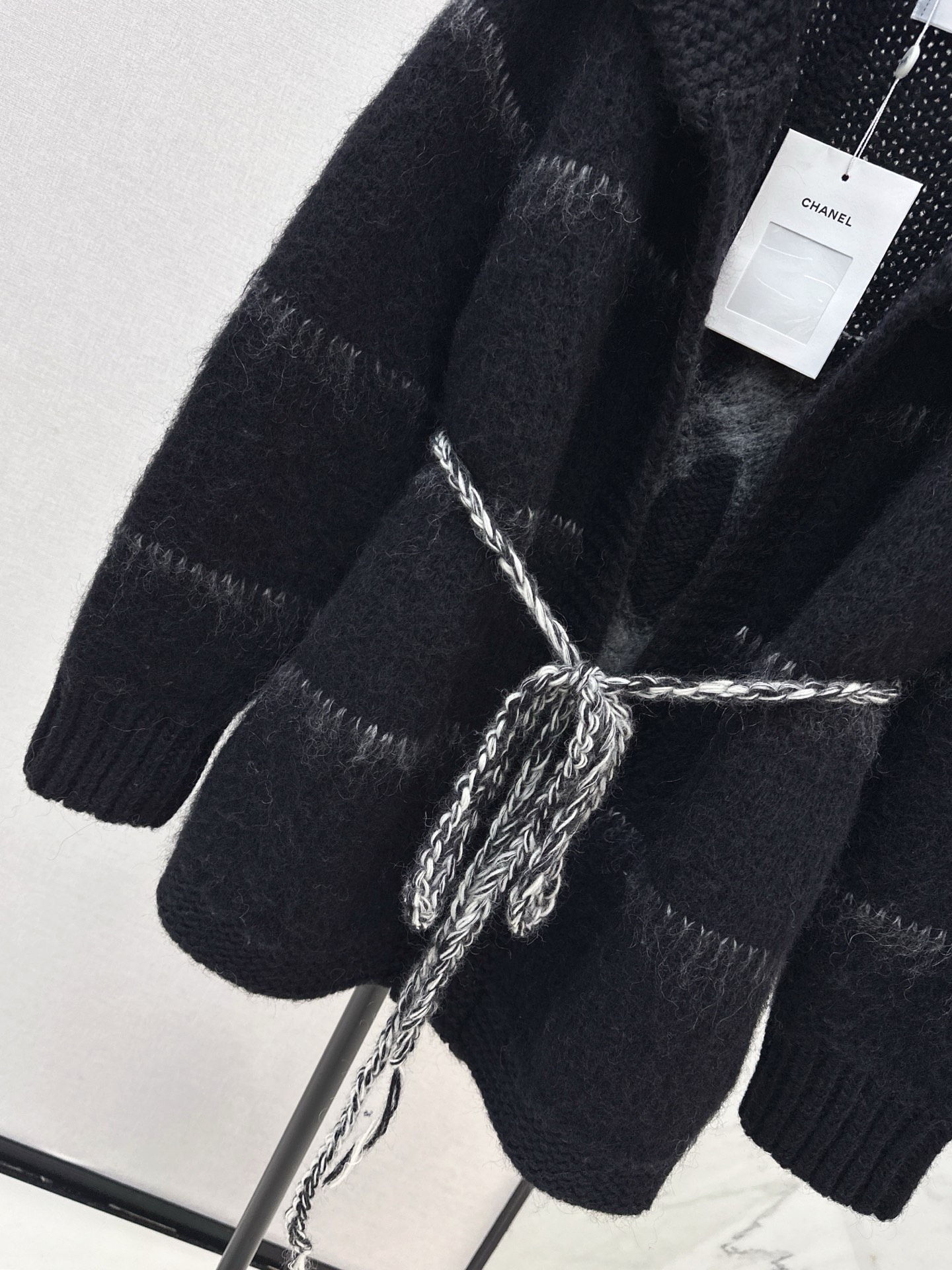Chan 26fw mohair belted cardigan