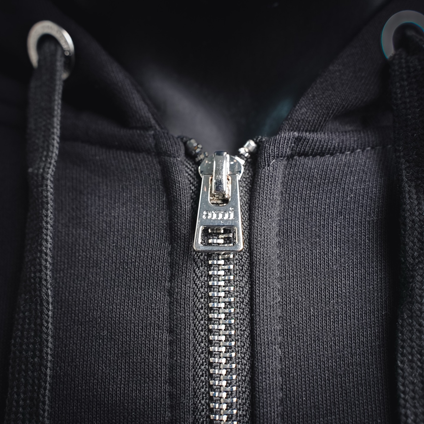 Ami embroidered zip-up jacket