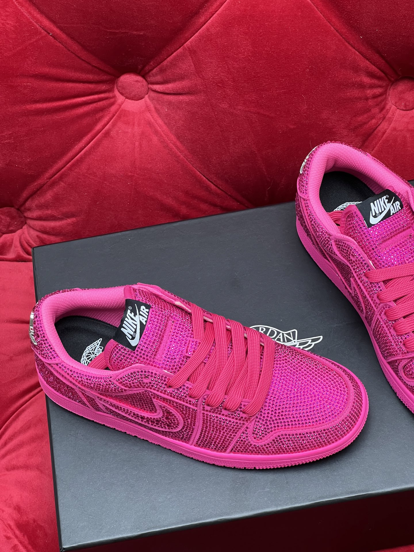 Air rhinestone sneakers