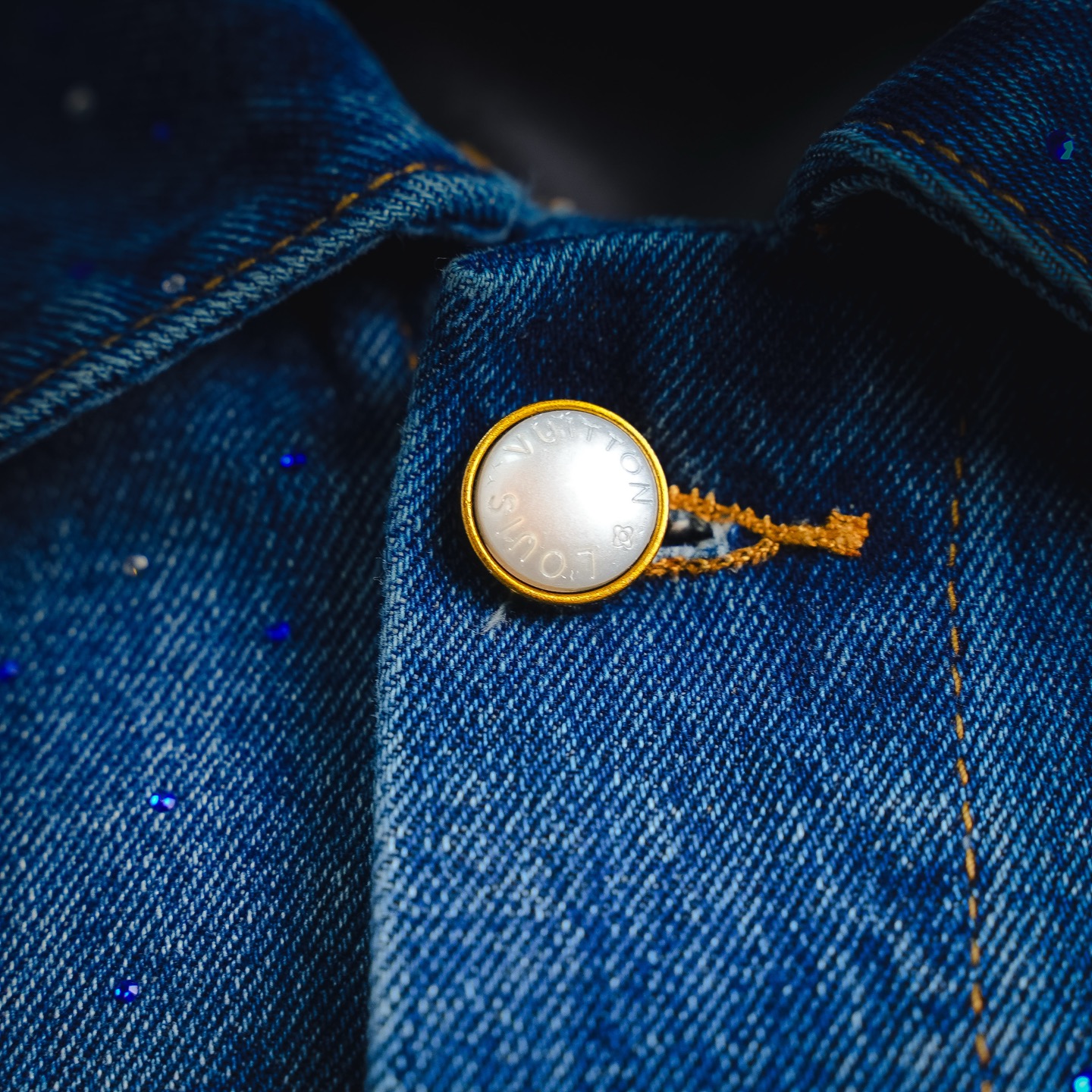 Louis rhinestone denim jacket