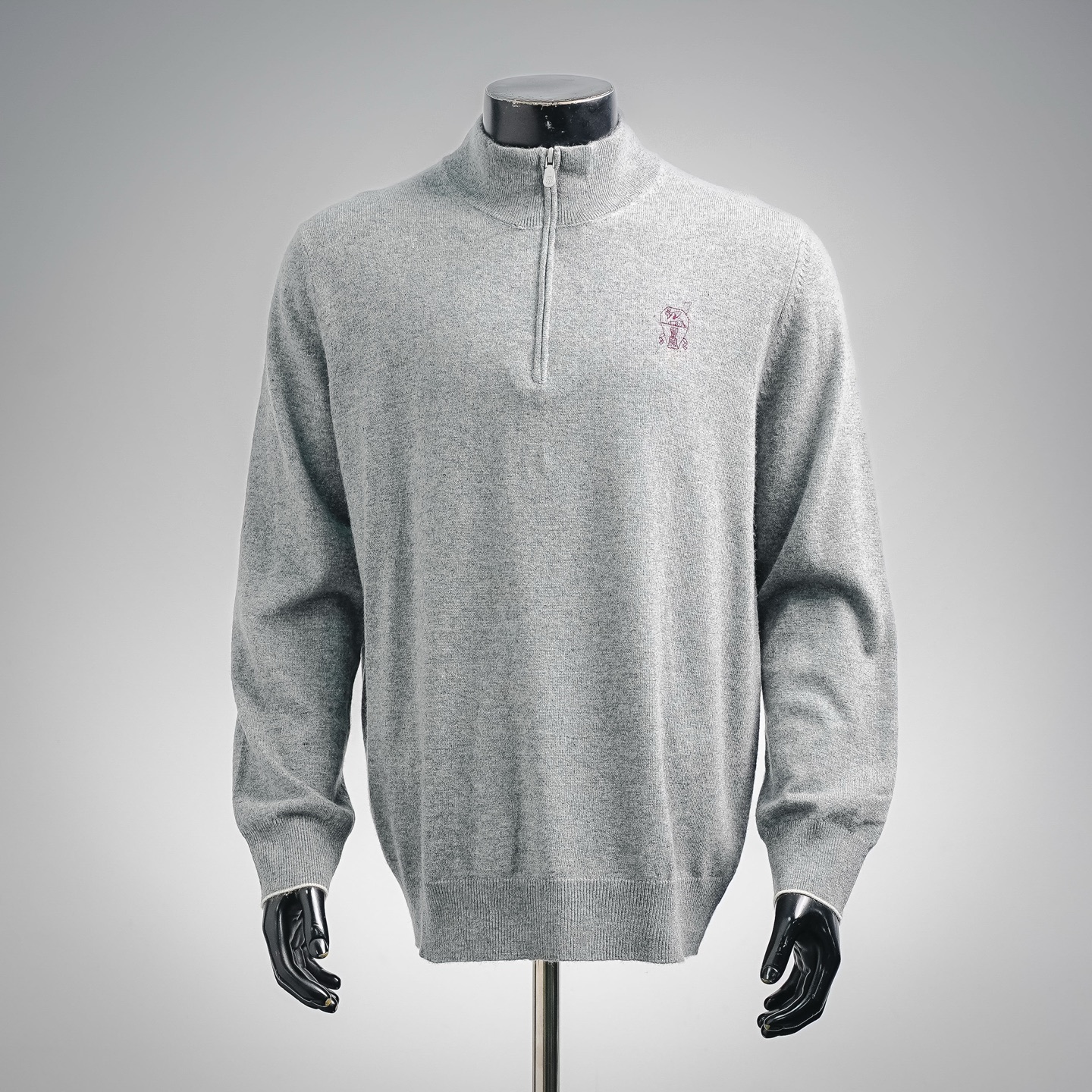 Brunello zip knit sweater
