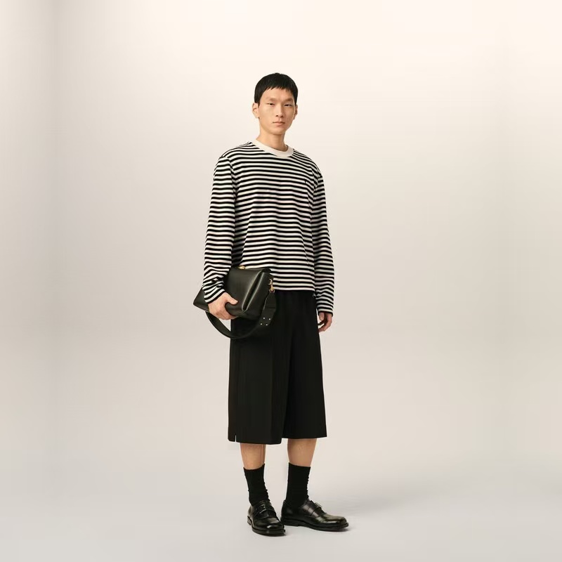 Ami striped knit sweatshirt