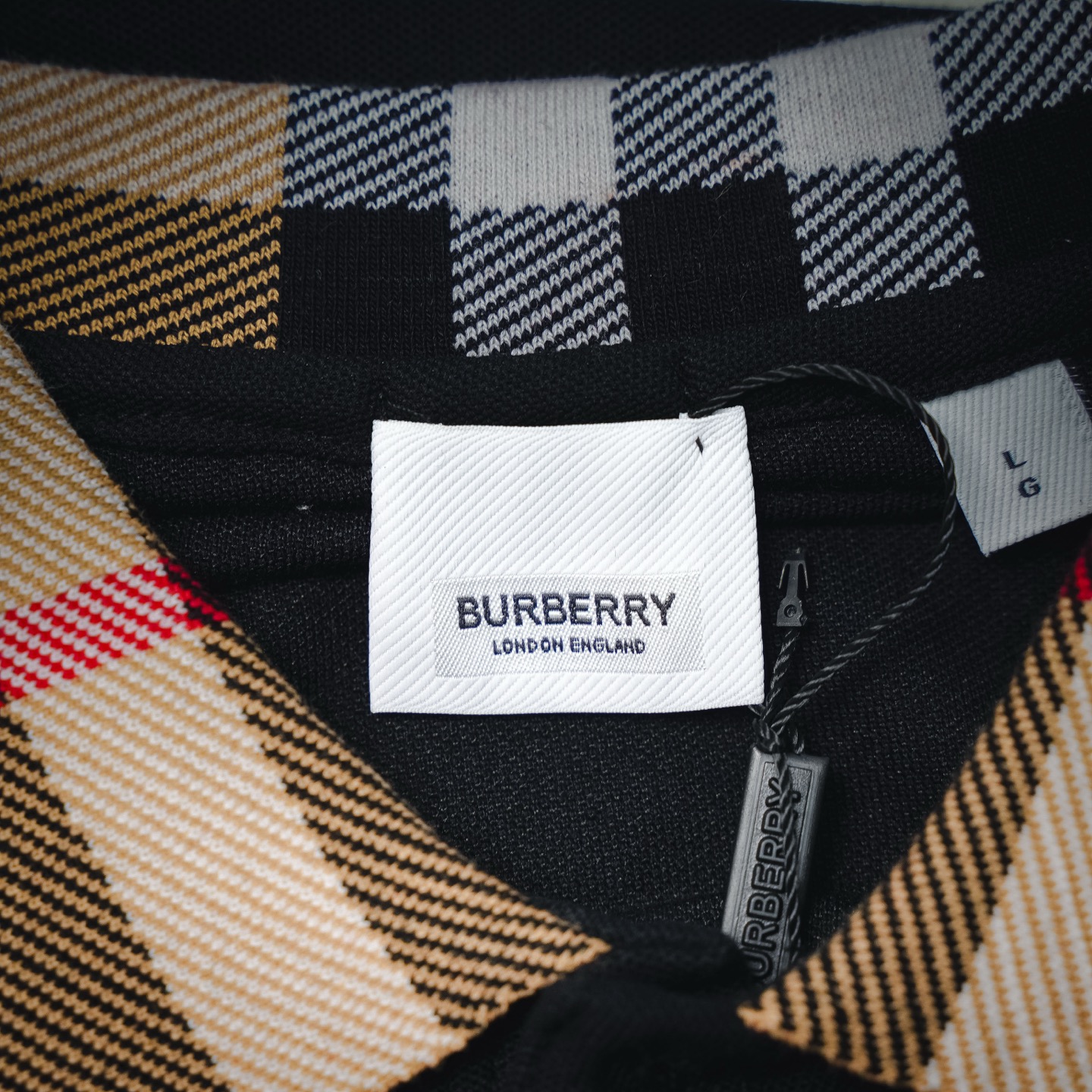 Bur collared plaid Polo
