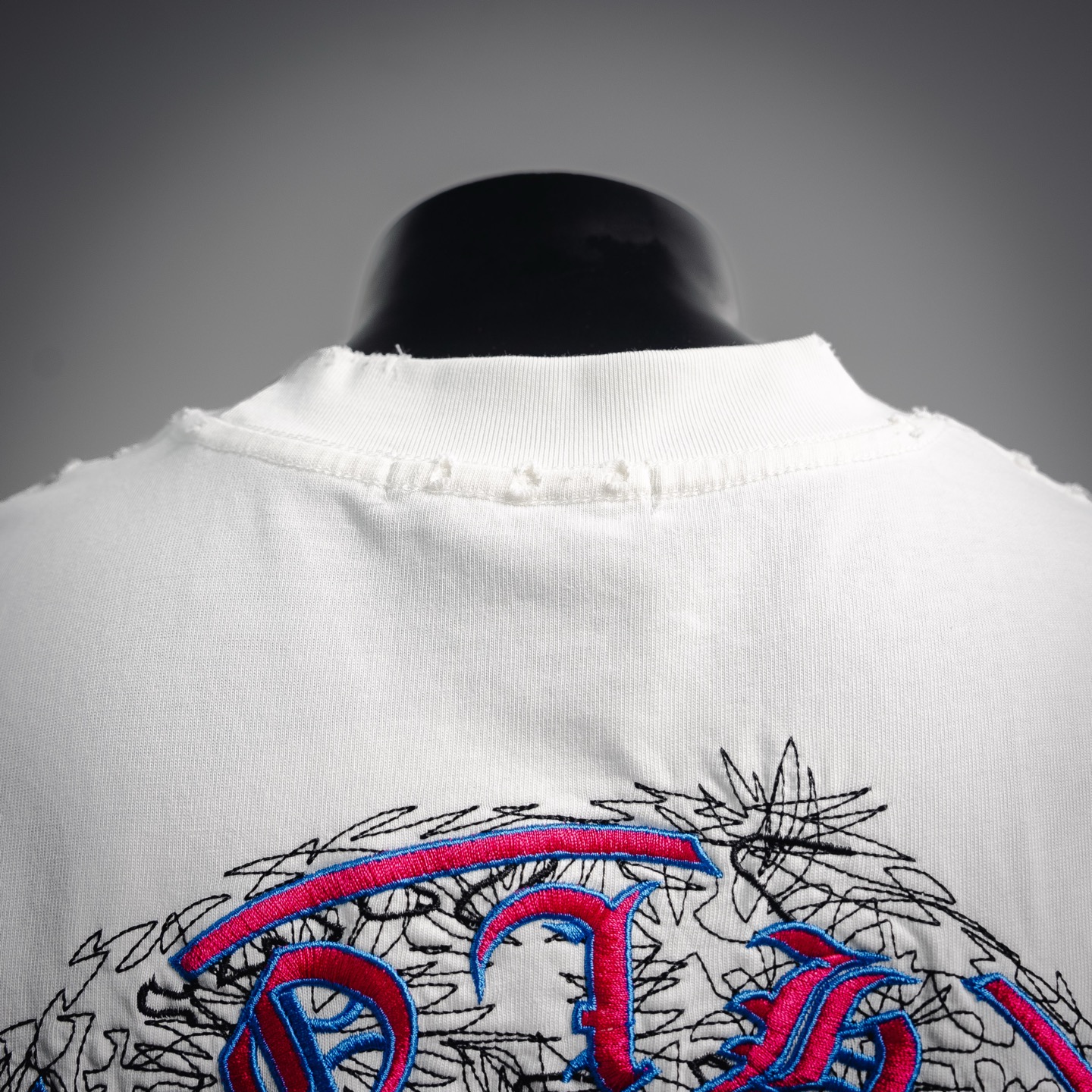 Chrome cross applique t-shirt