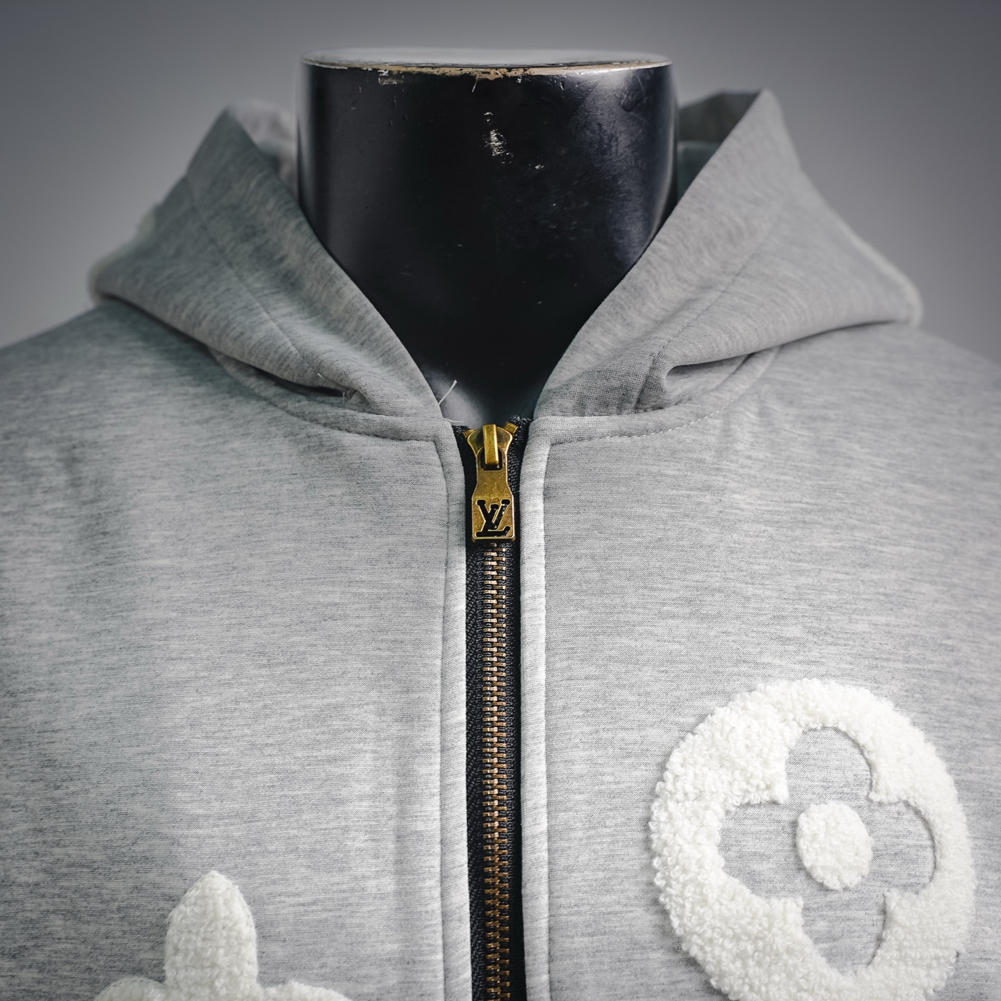 Louis chenille appliqué zip-up jacket