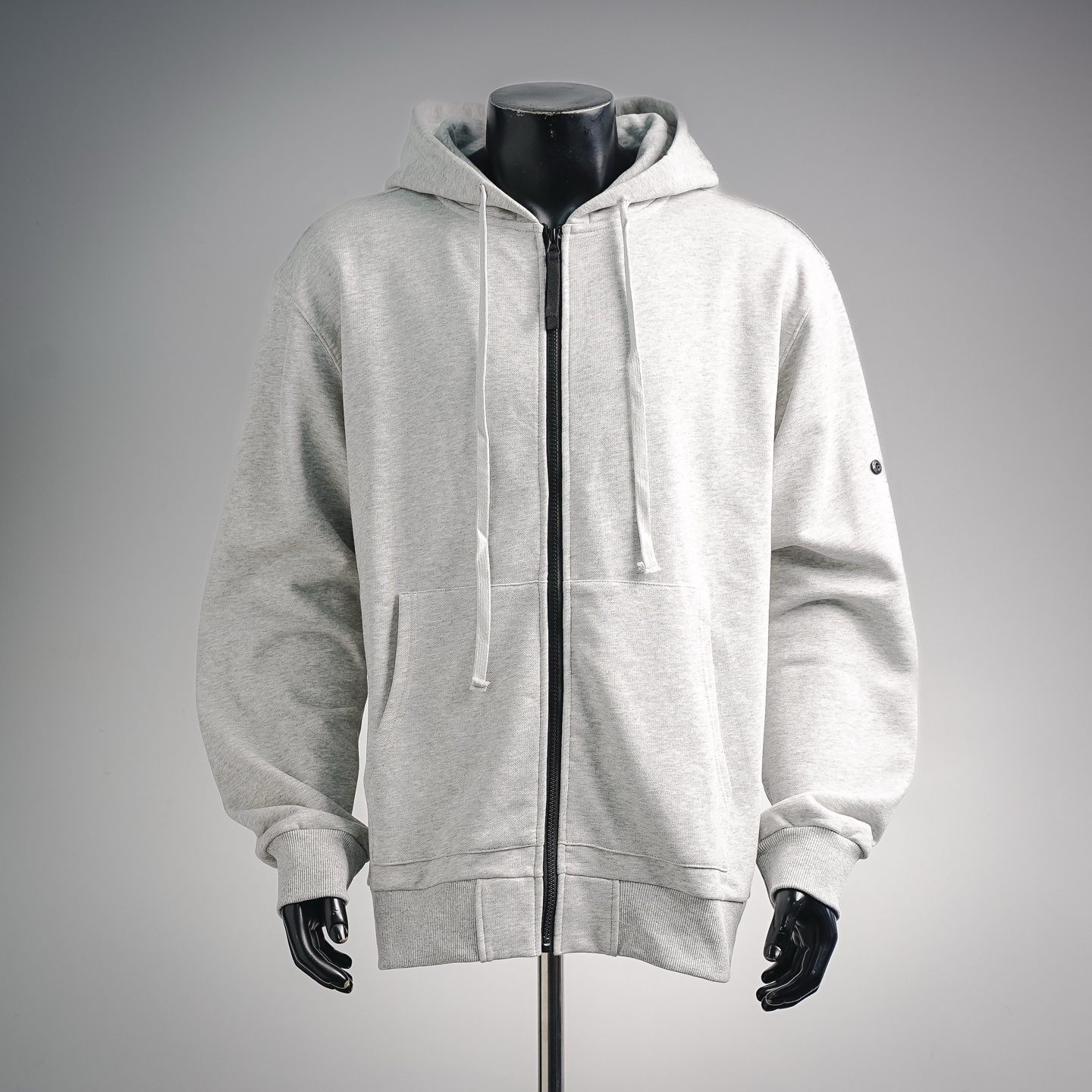 Stone zip-up cardigan hoodie