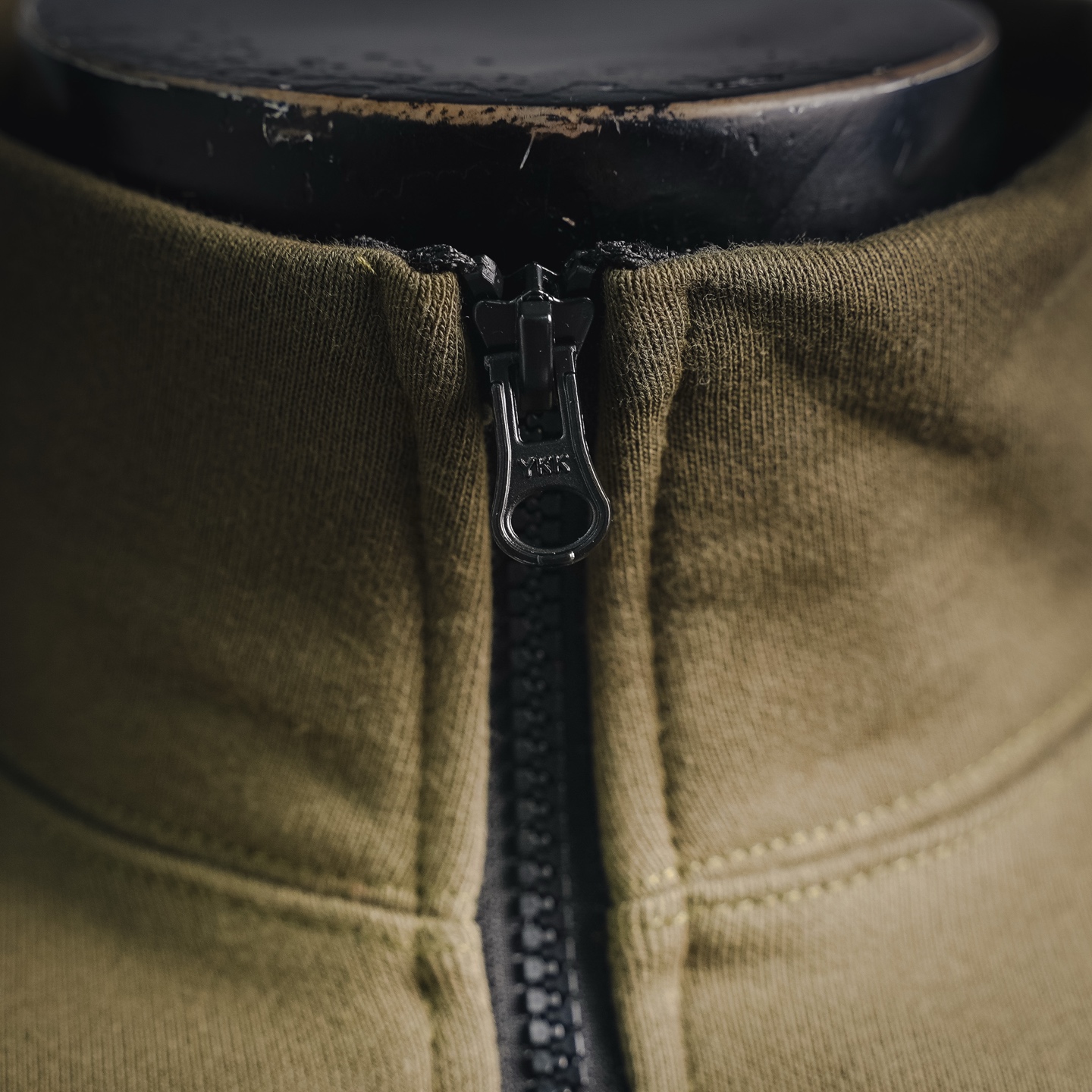 Stone zip-up sweatshirt