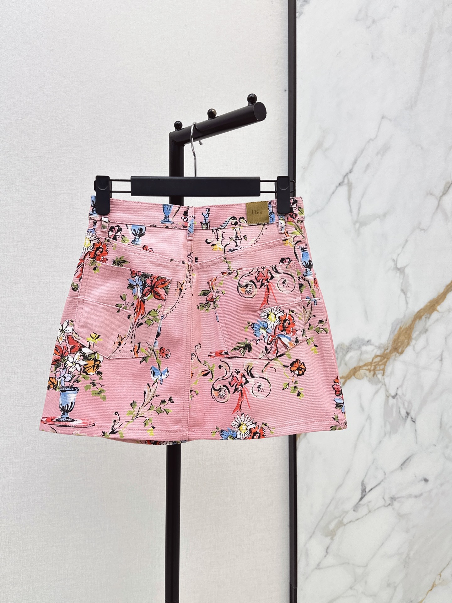 CD 26ss print denim skirt