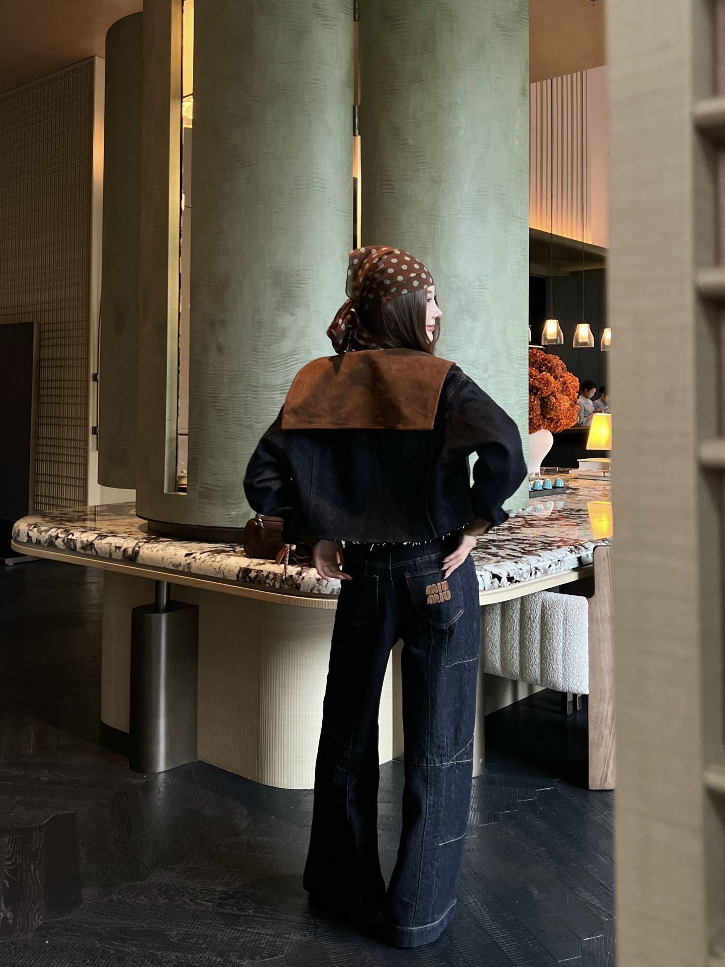 Miu 26fw cargo denim pants