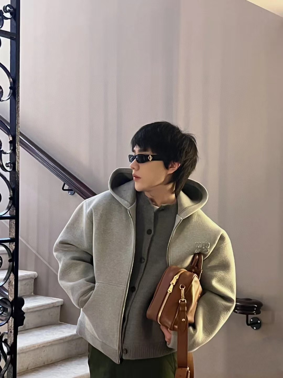 Miu heavyweight boxy jacket