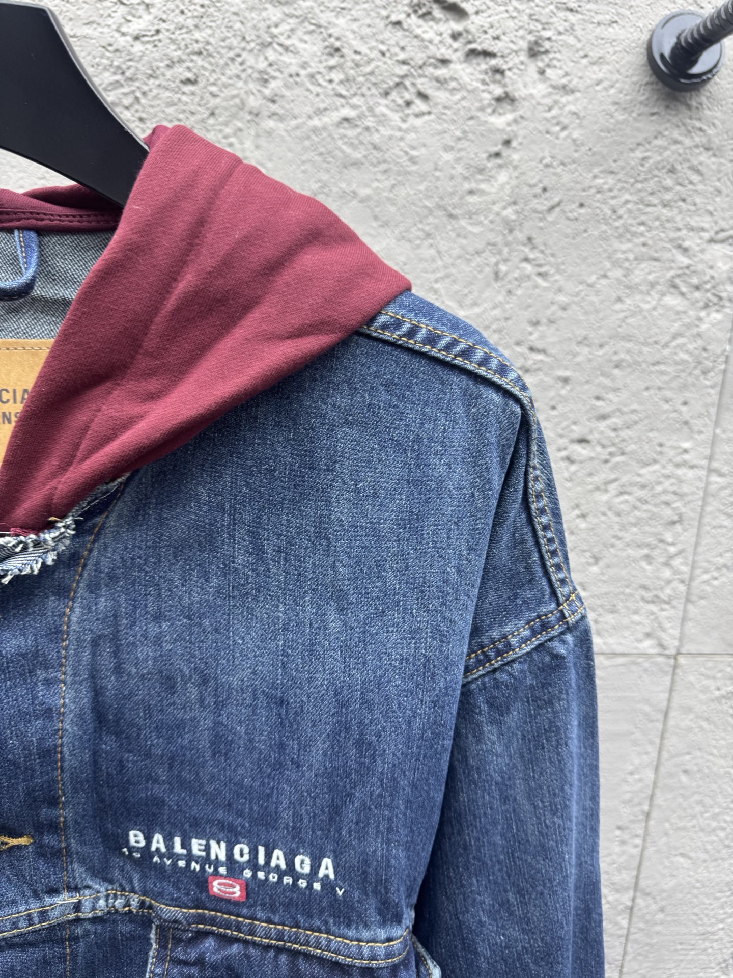 Balen layered denim jacket