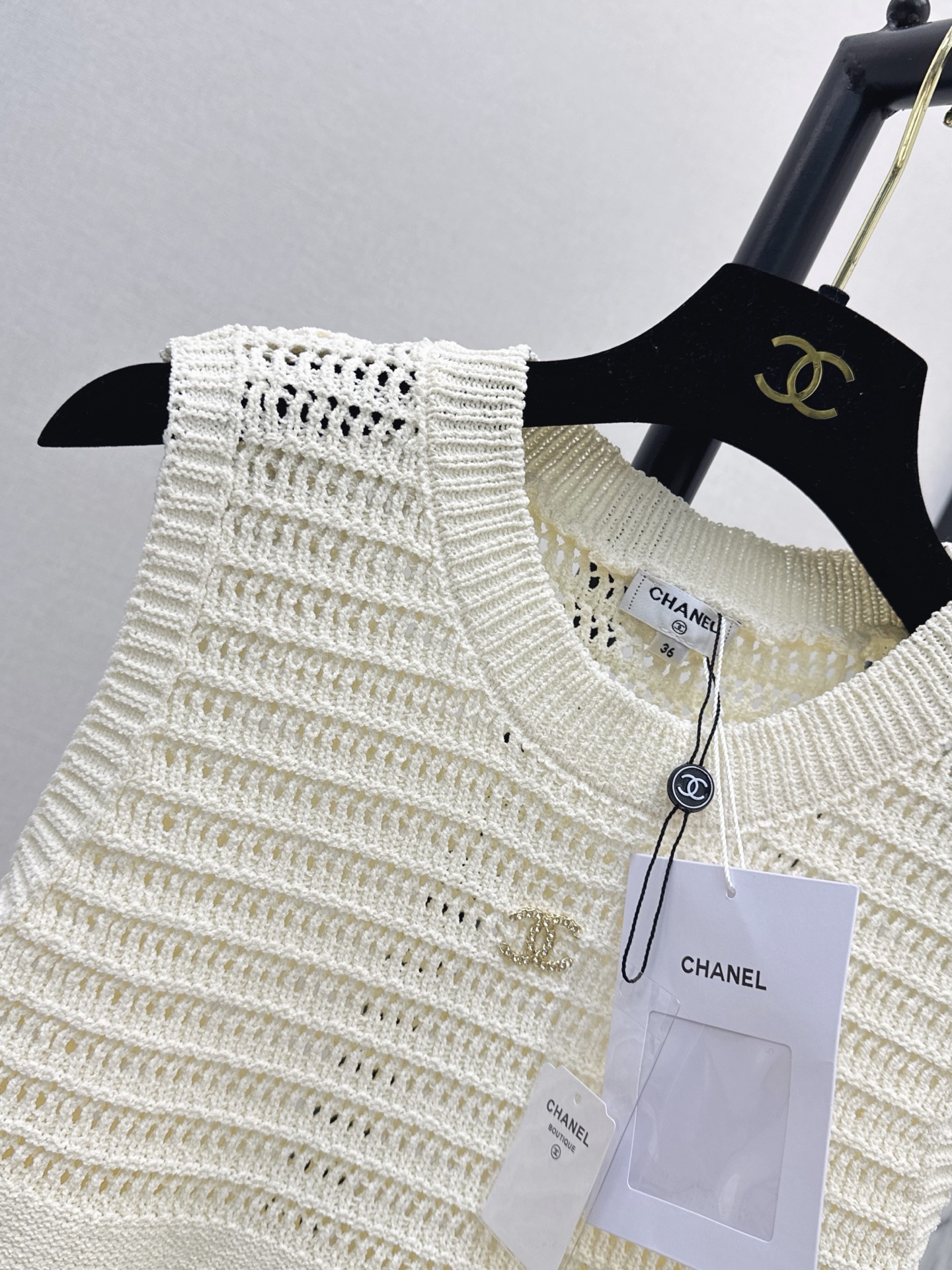 Chan 2ss knit fringe vest