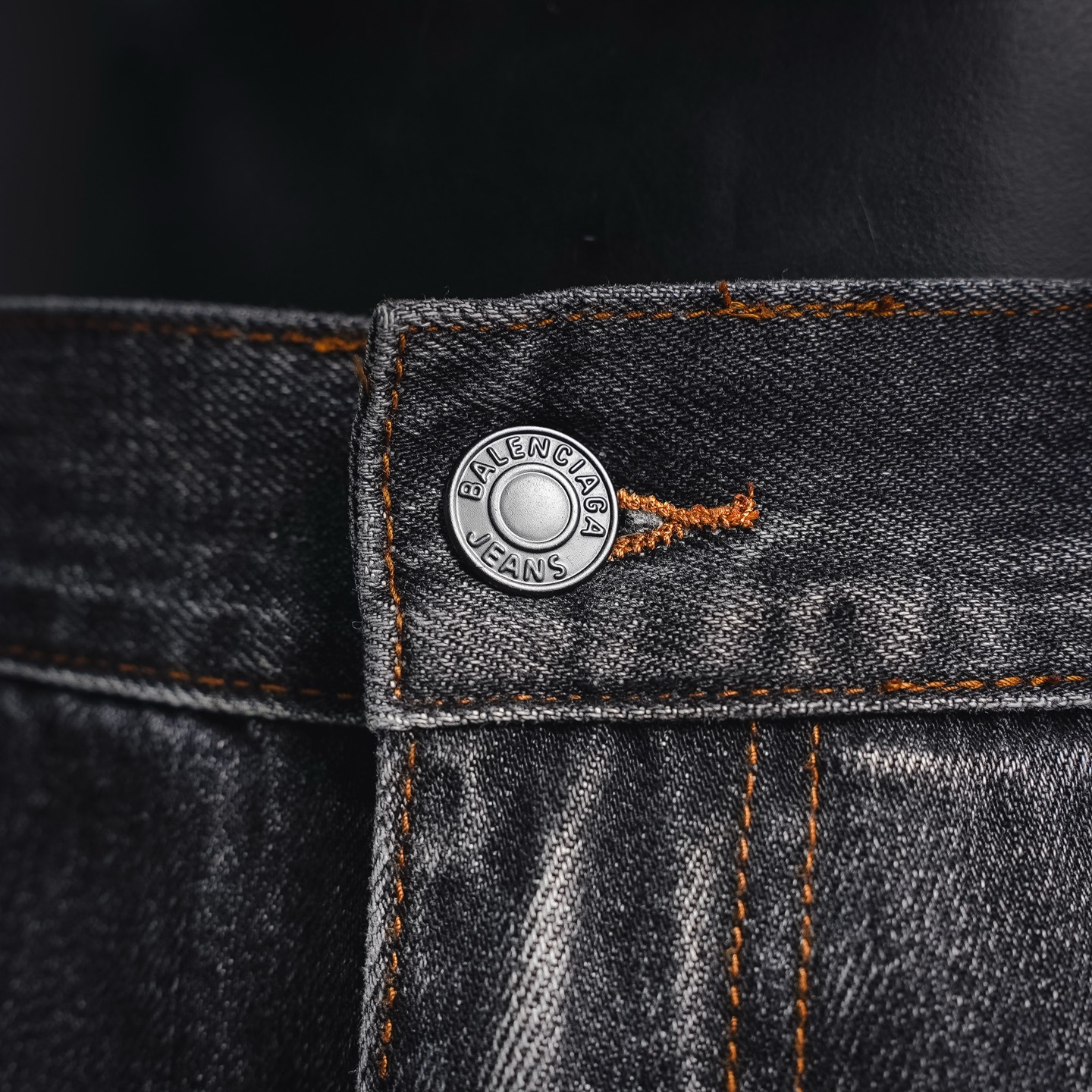 Balen embroidered washed jeans