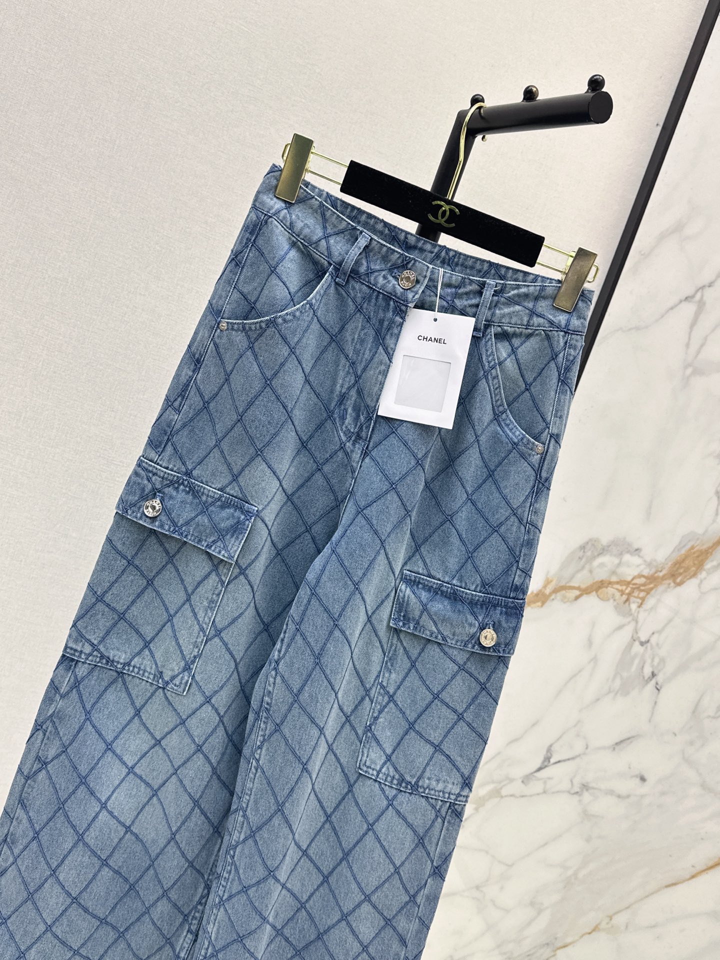 Chan 26ss denim cargo pants