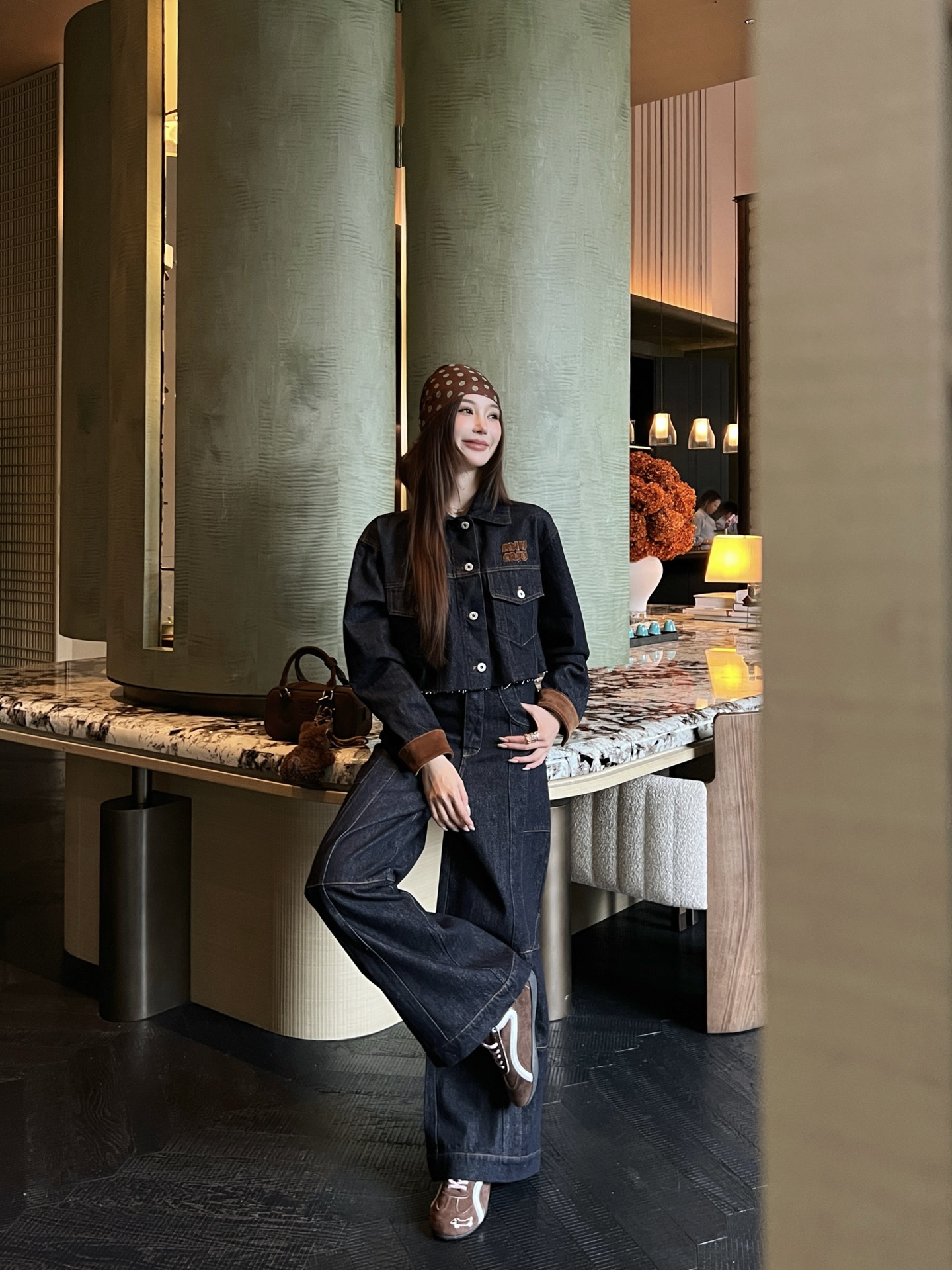 Miu 26fw cargo denim pants