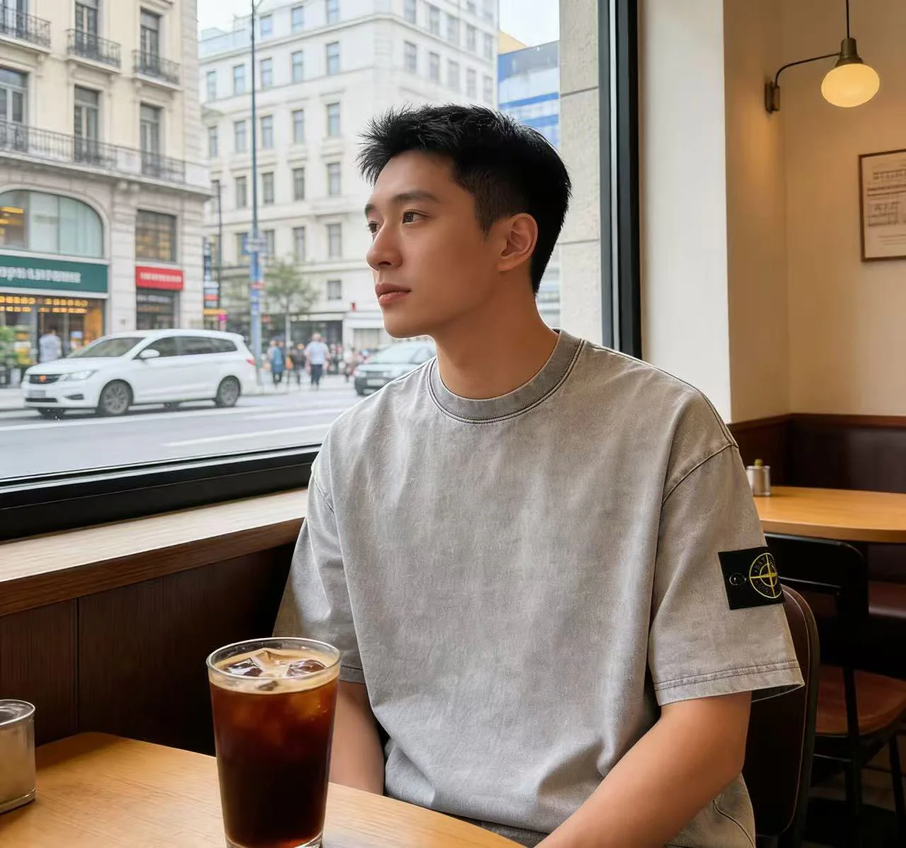 Stone washed t-shirt