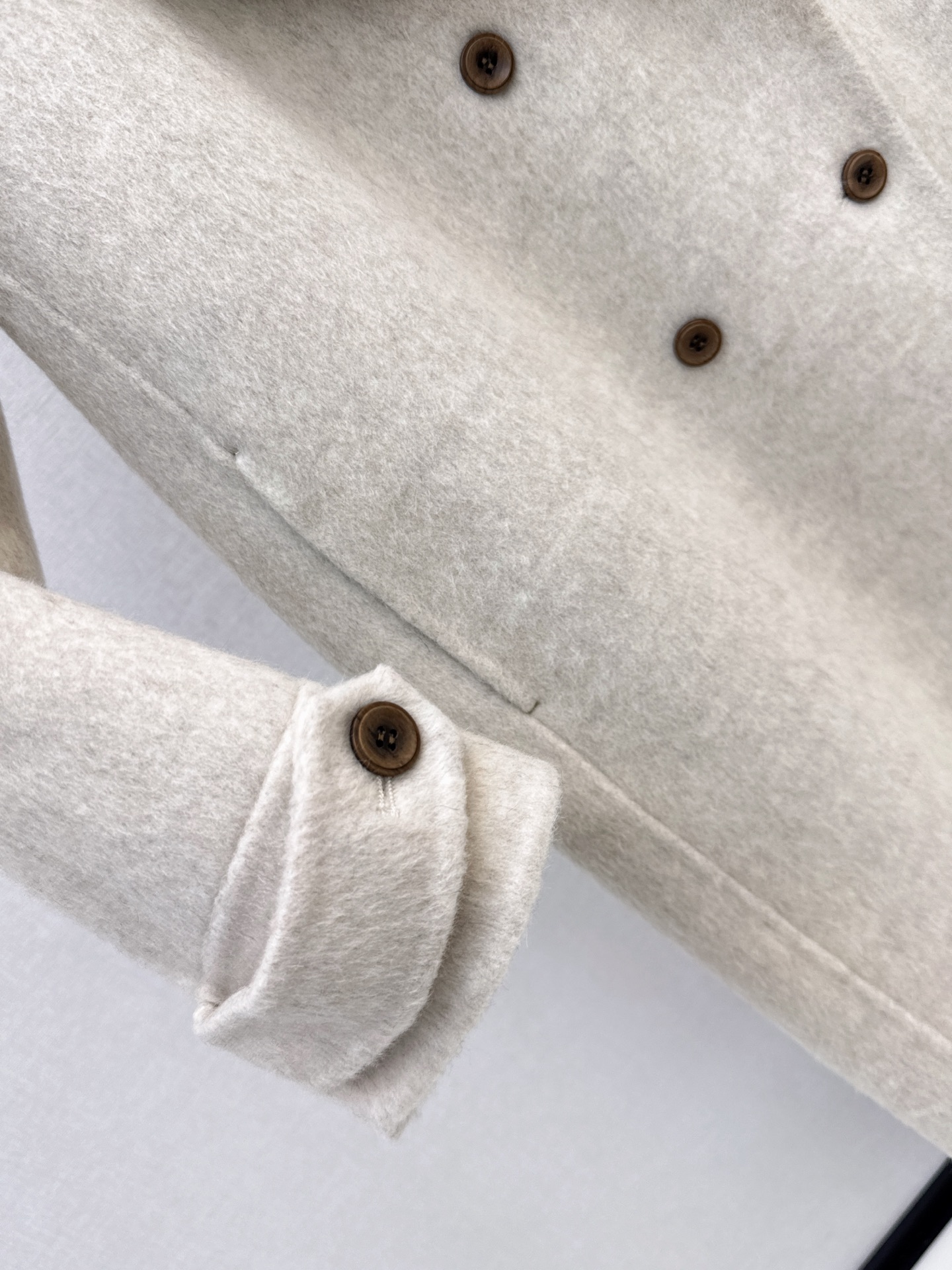 Max 26fw knit hooded woolen overcoats