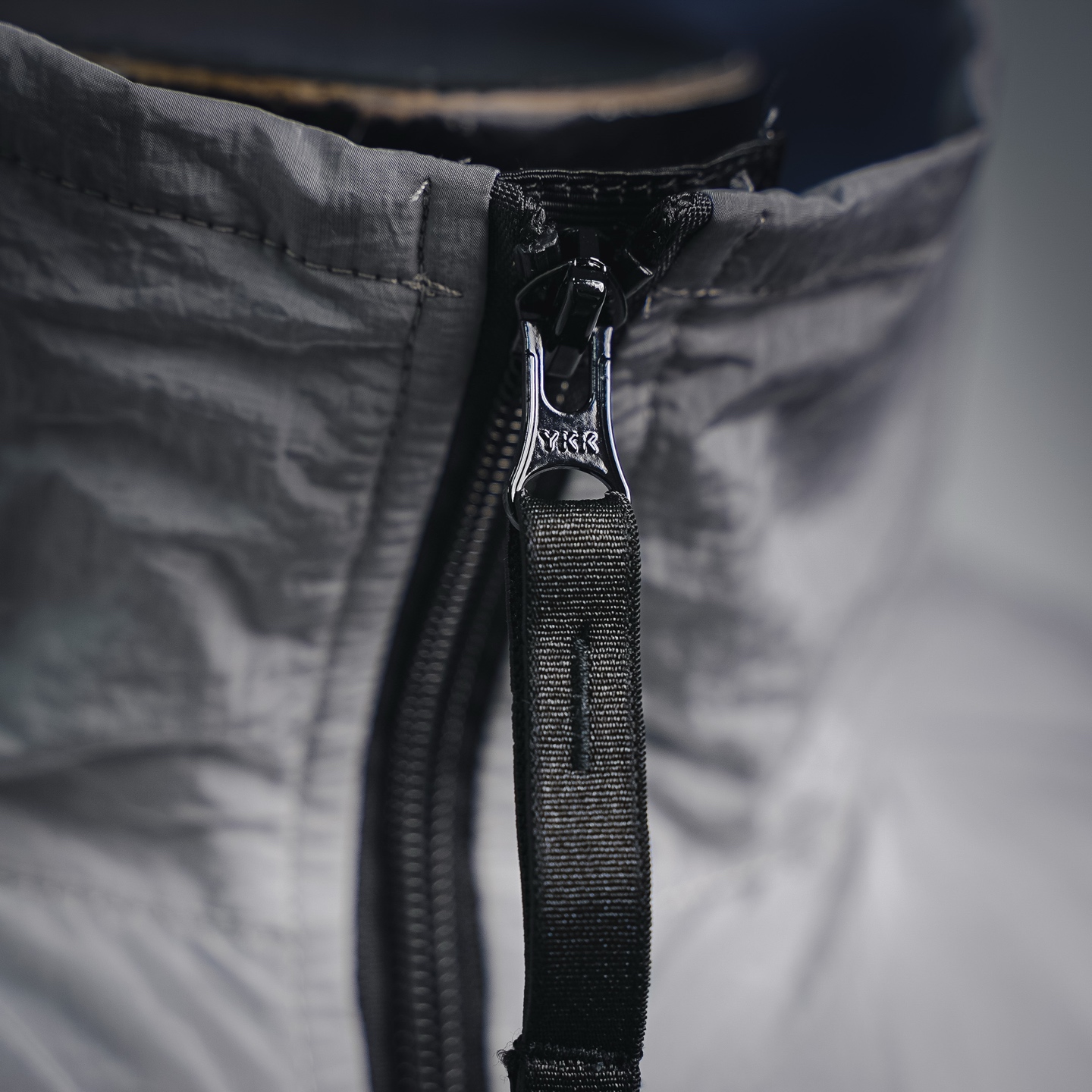 Stone nylon zip-up jacket