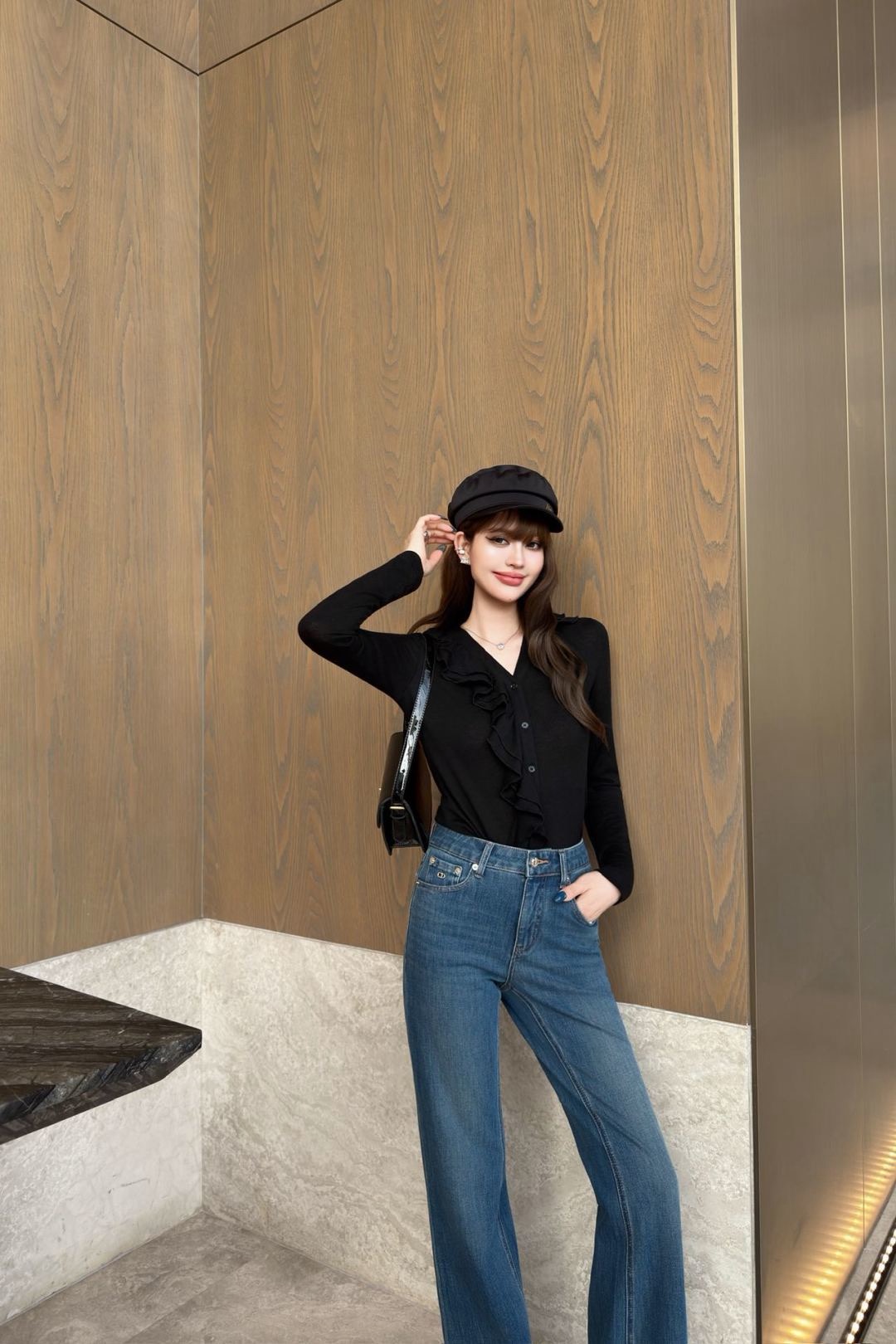 CD 26fw ruffle basic tee