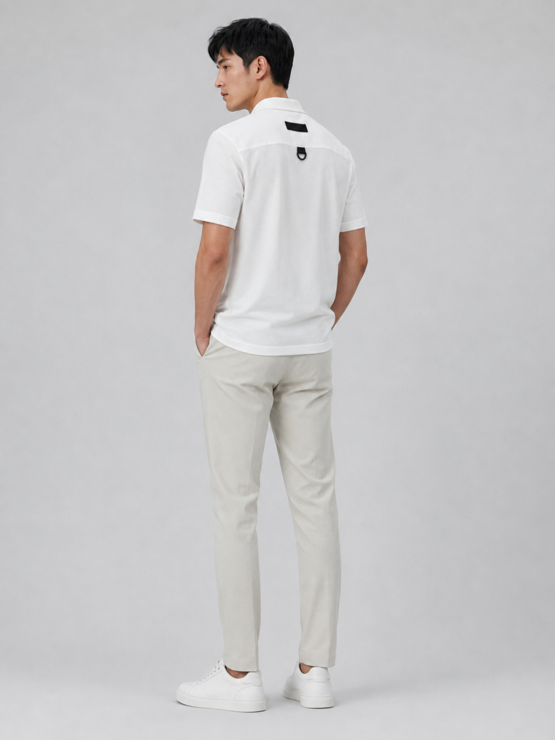 Moose zip-up pocket Polo