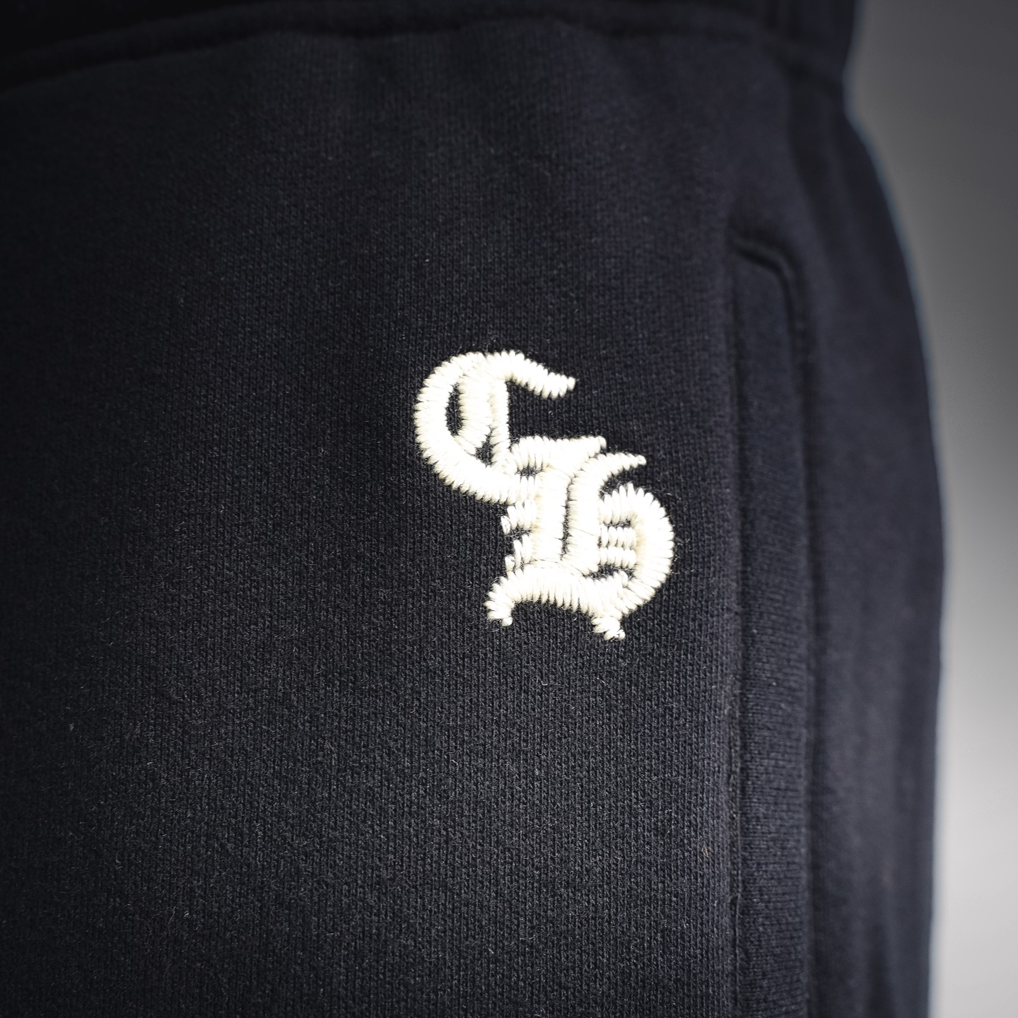 Chrome embroidered pants
