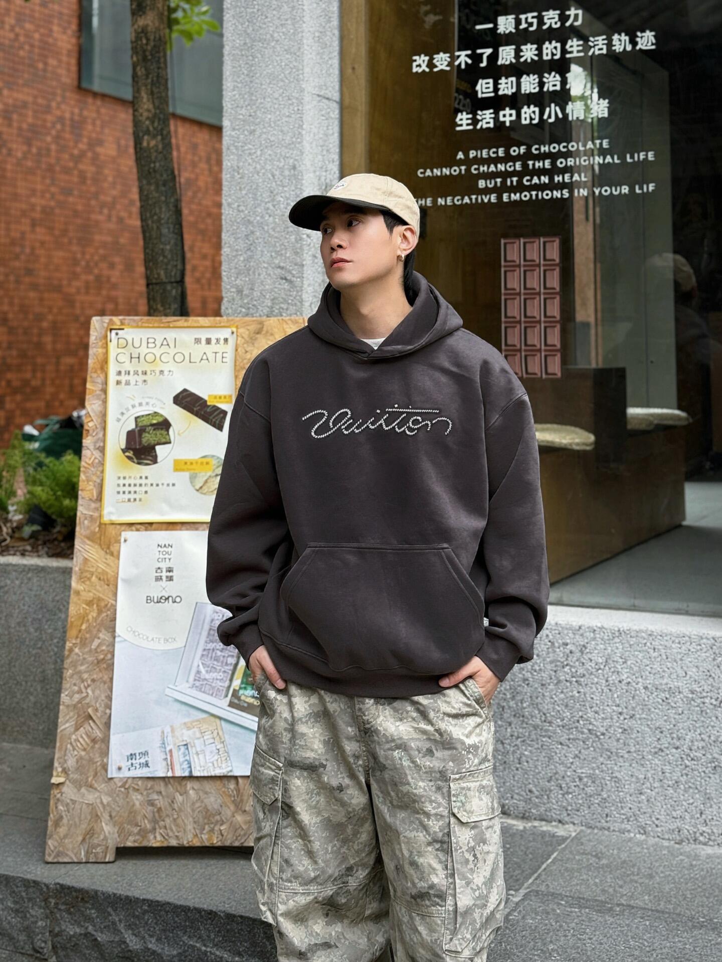 Louis beaded embroidered hoodie