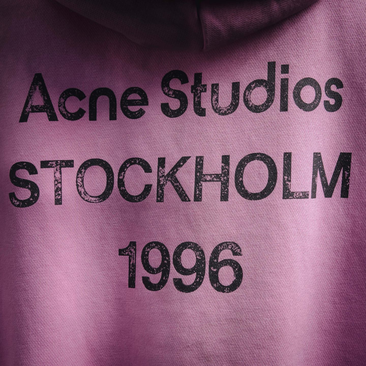 Acne washed letter hoodie