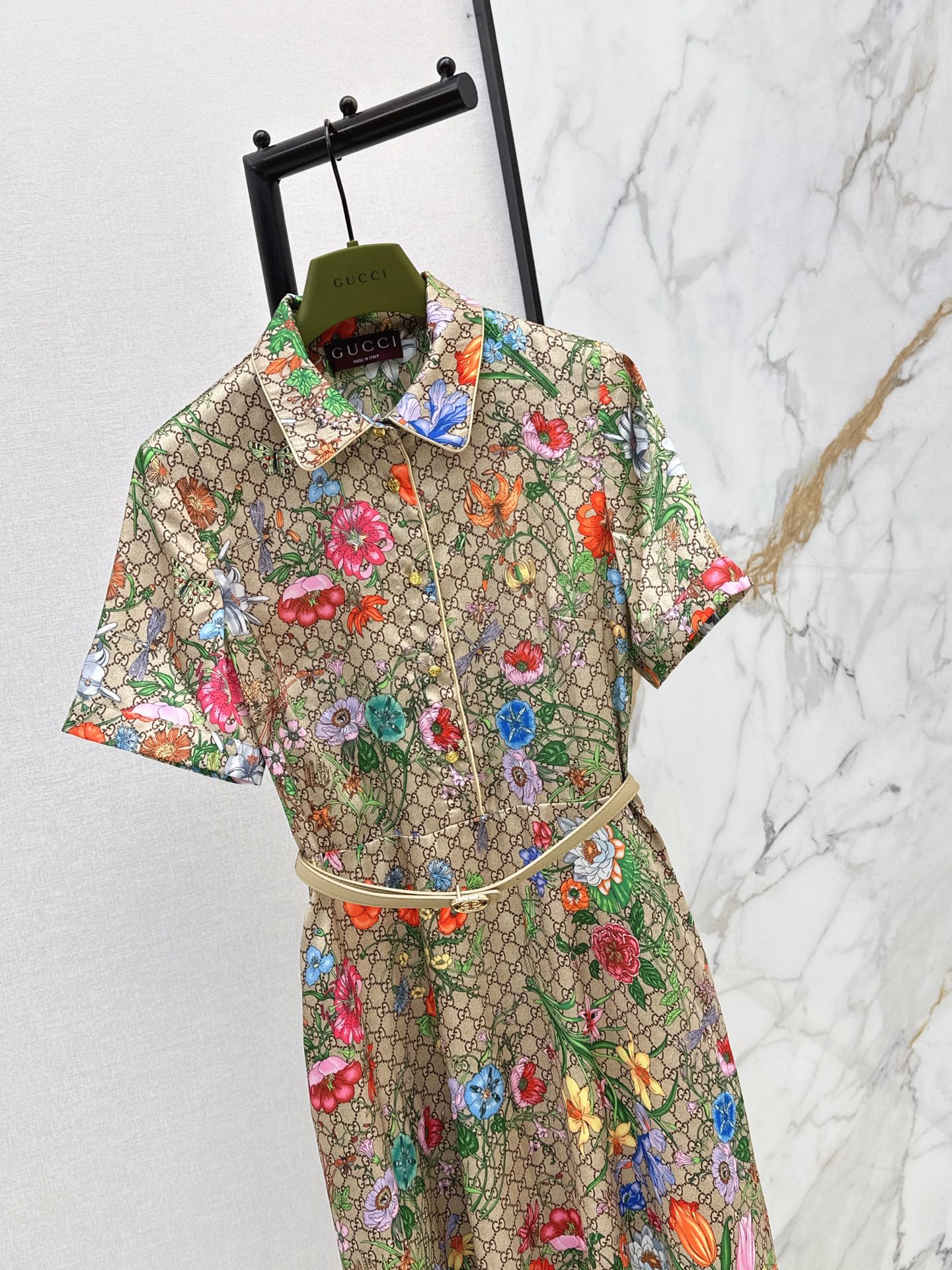 Guc 26ss print floarl dress