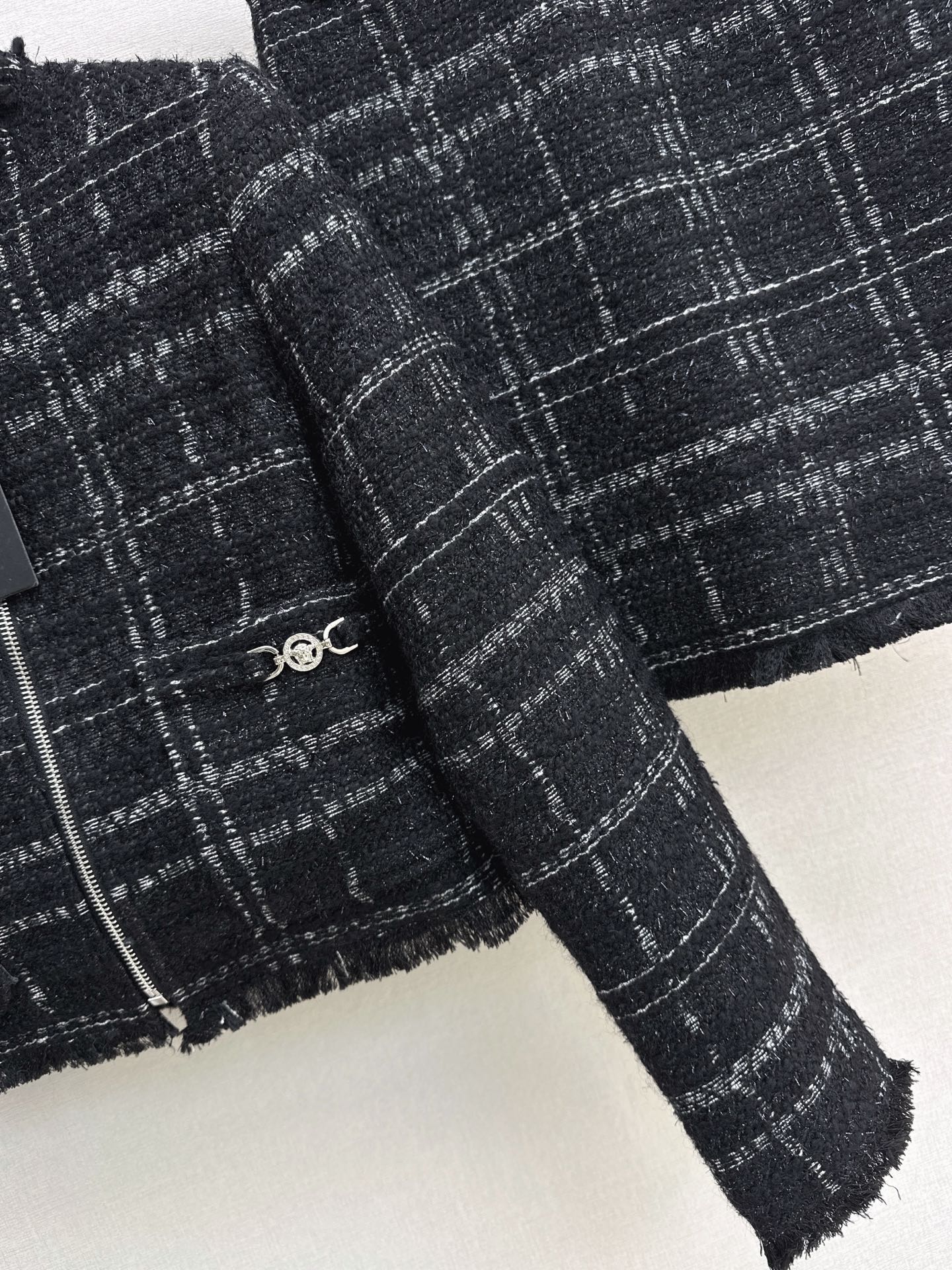 Ver 26fw check jackewt skirt sets