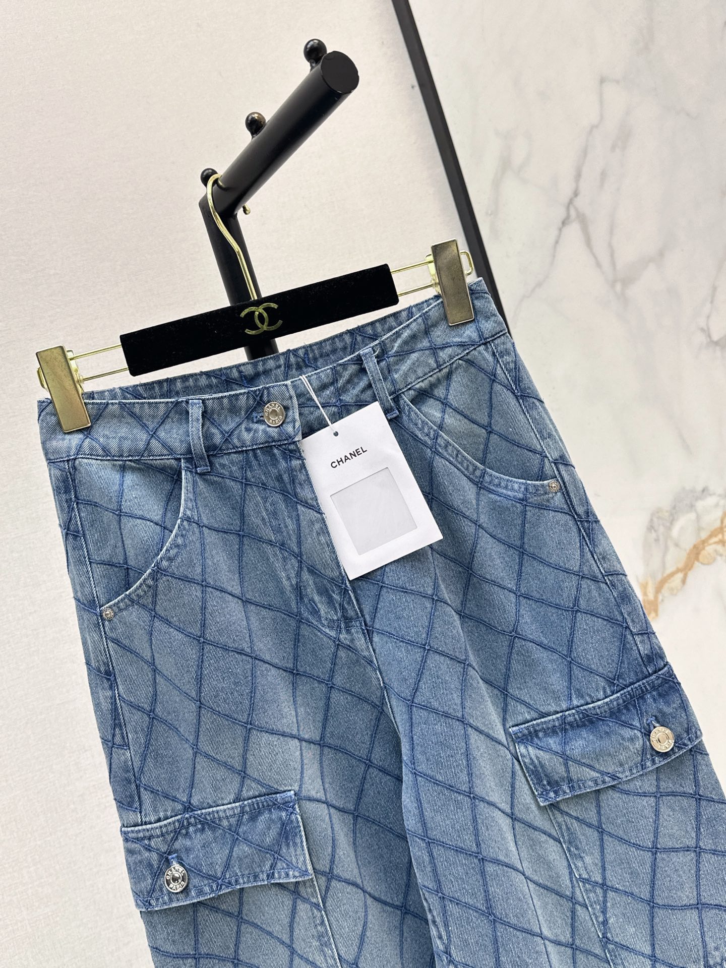 Chan 26ss denim cargo pants